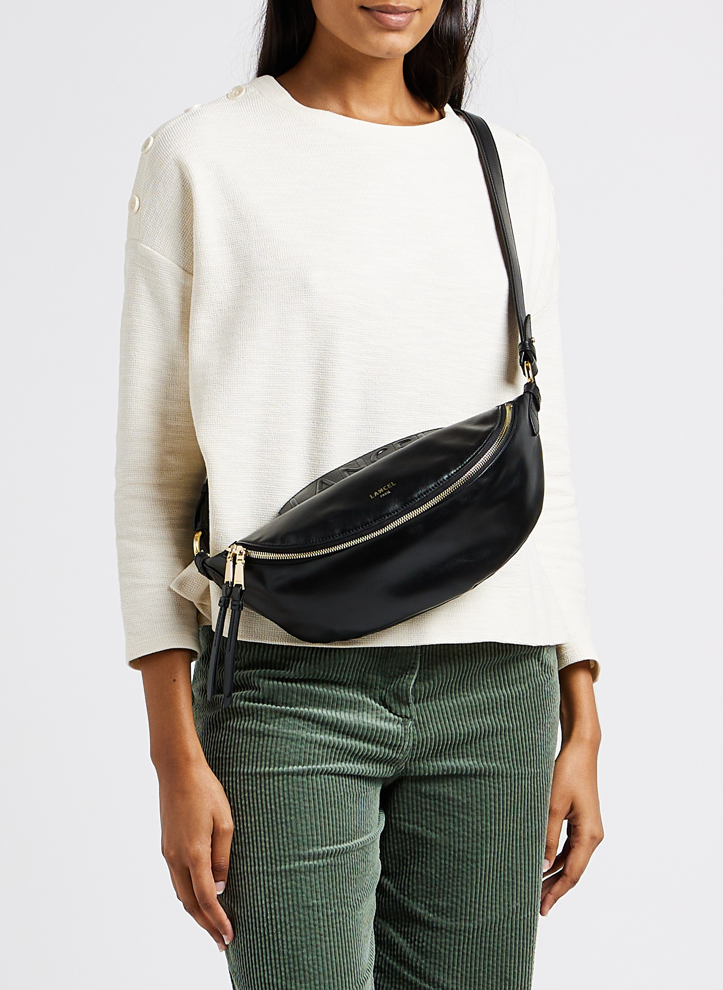 Sac bandoulière en cuir LANCEL Noir