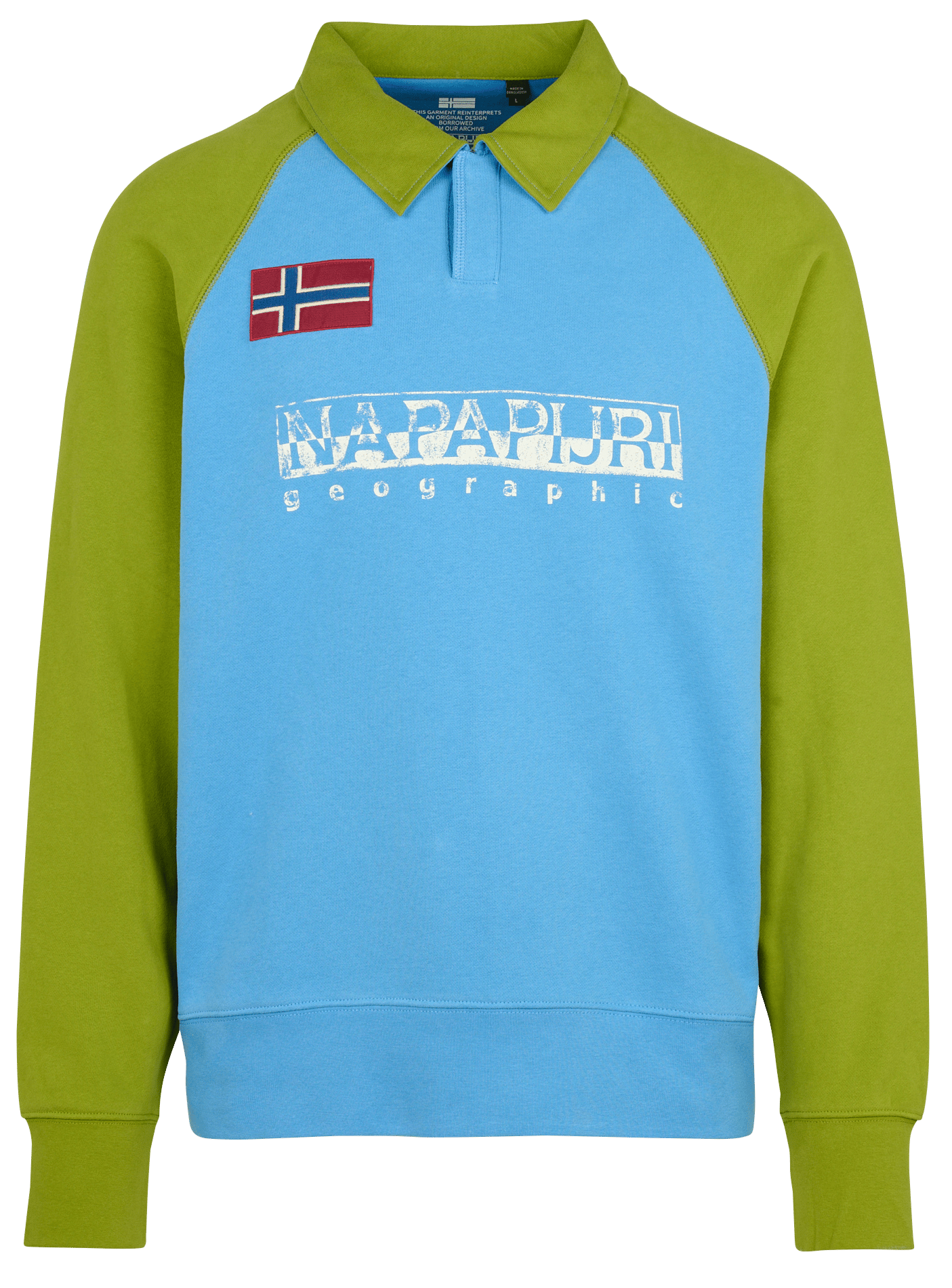 Polar cuello clásico de algodón mezclado NAPAPIJRI Azul