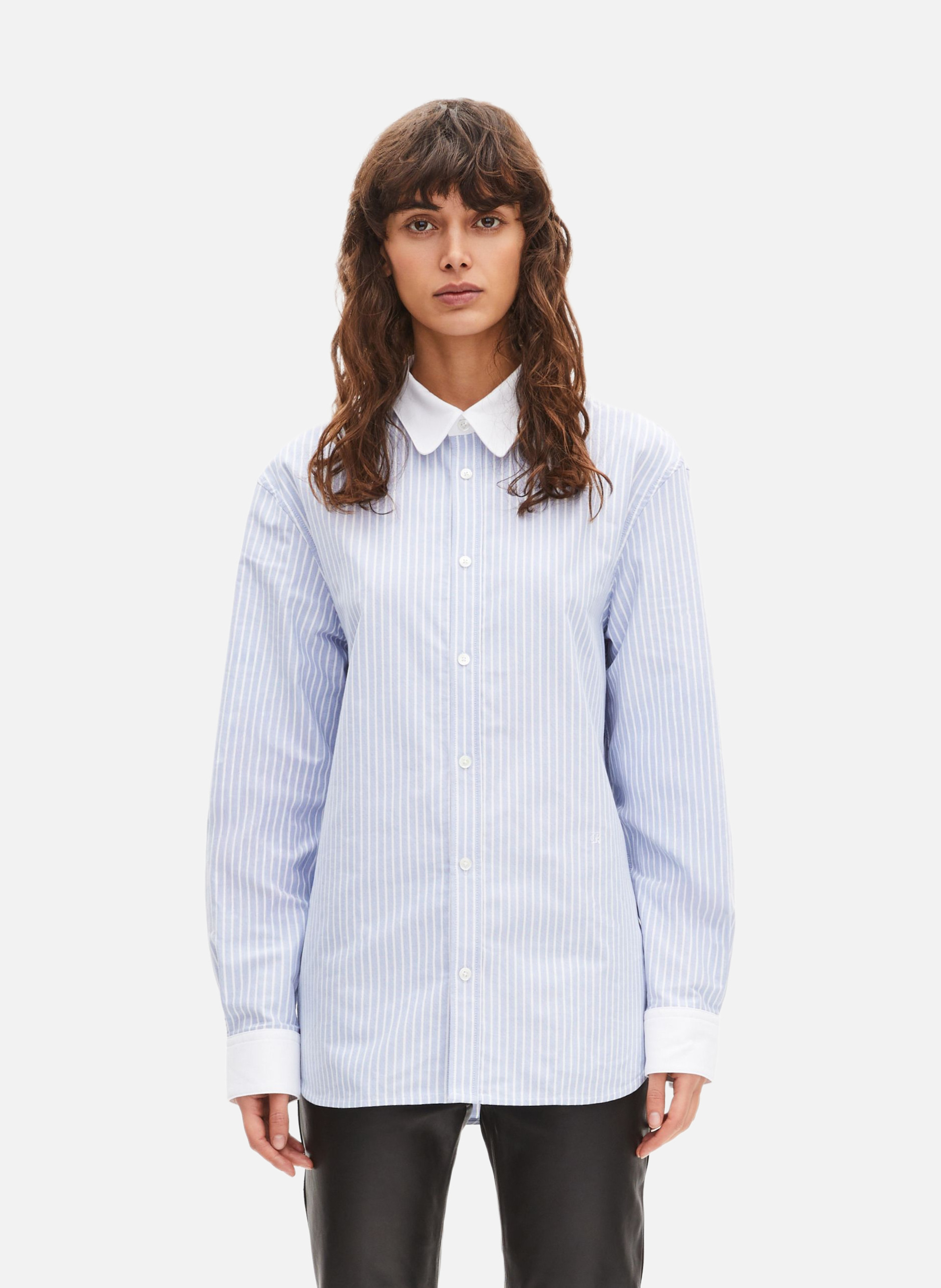 Chemise en coton rayée THE KOOPLES Bleu