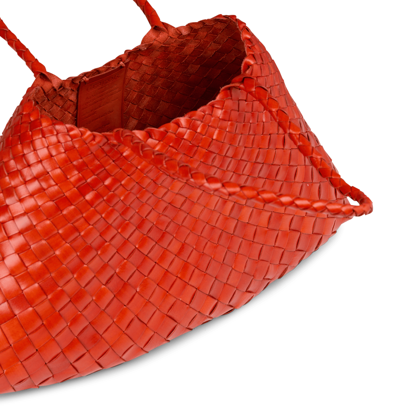 Gevlochten, leren mand DRAGON DIFFUSION Oranje