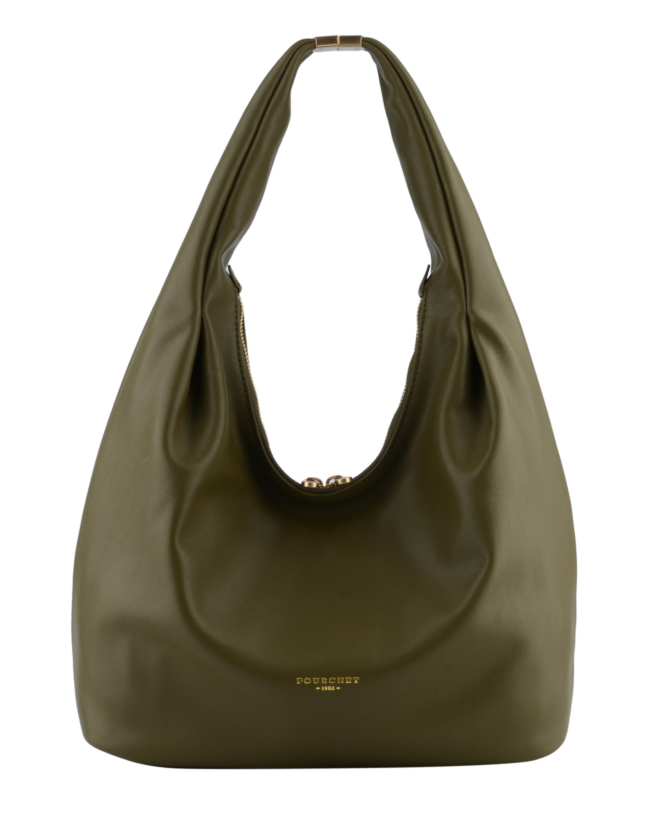Calfskin leather shoulder bag POURCHET