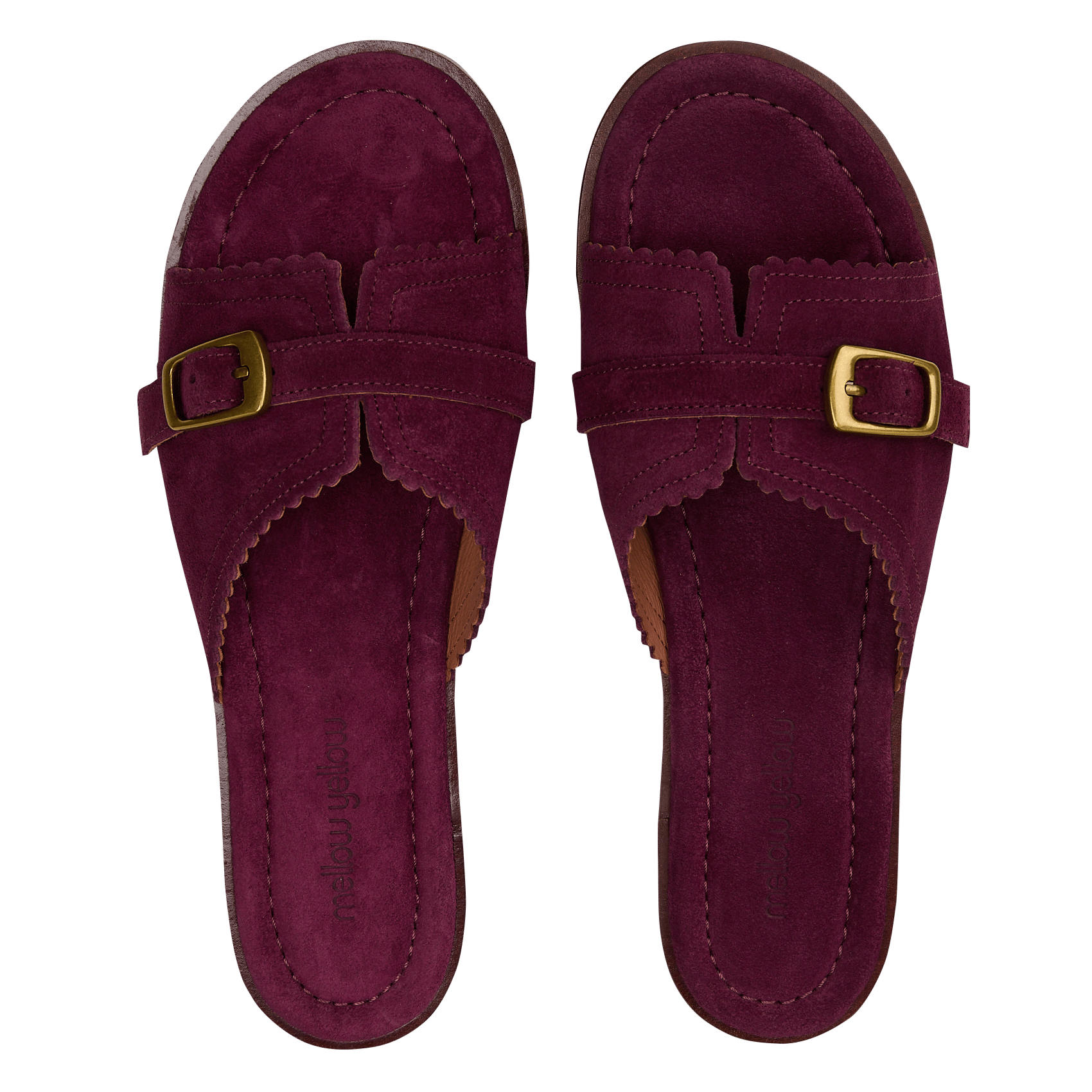 Leather mules MELLOW YELLOW Purple