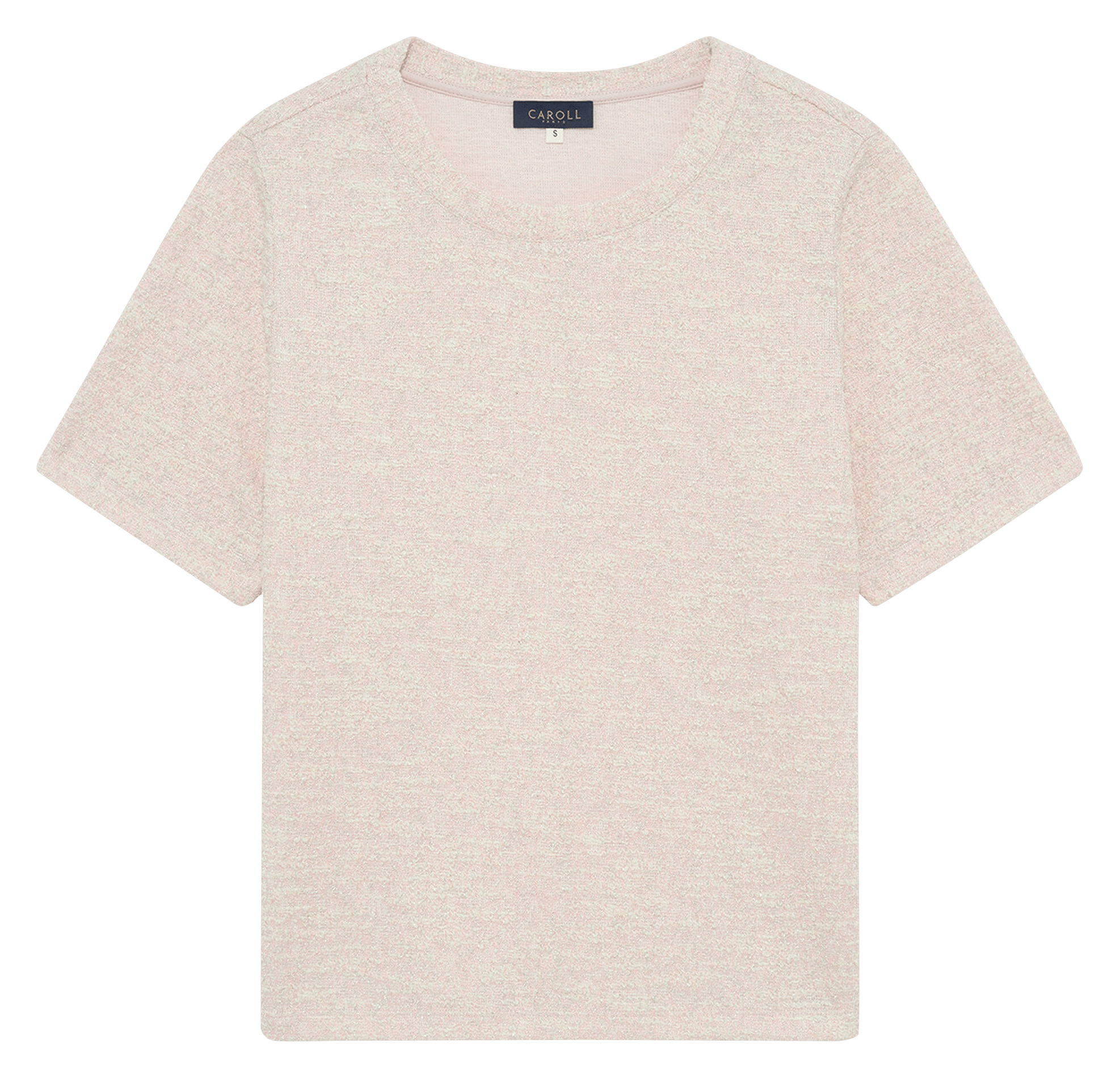 Camiseta con cuello redondo CAROLL Rosa