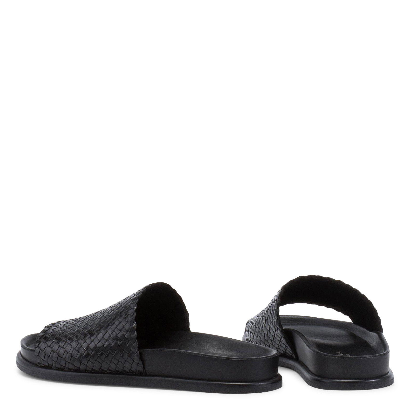 Leren sandalen Zwart