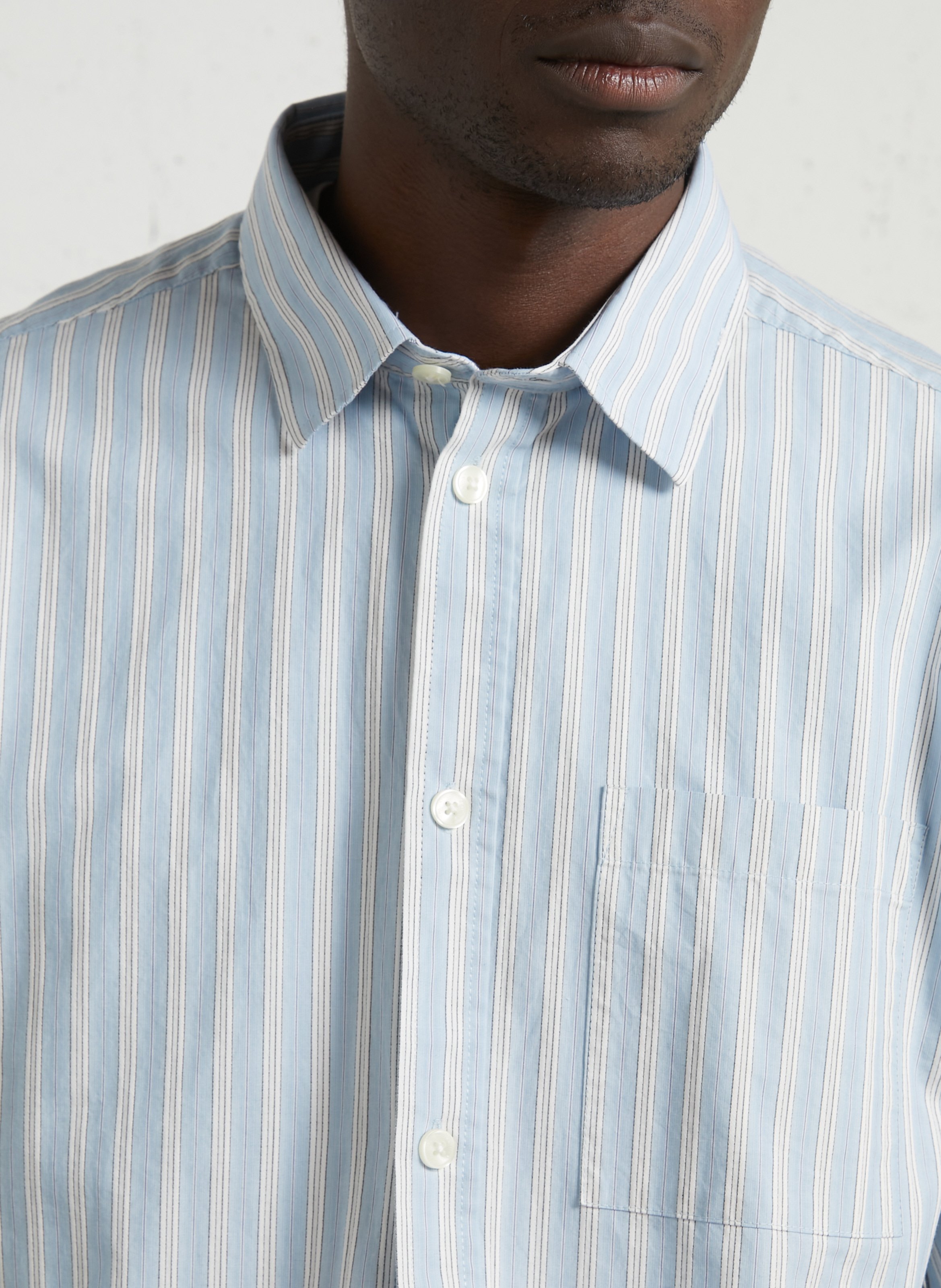 Chemsie col classique en coton CASUAL FRIDAY Bleu