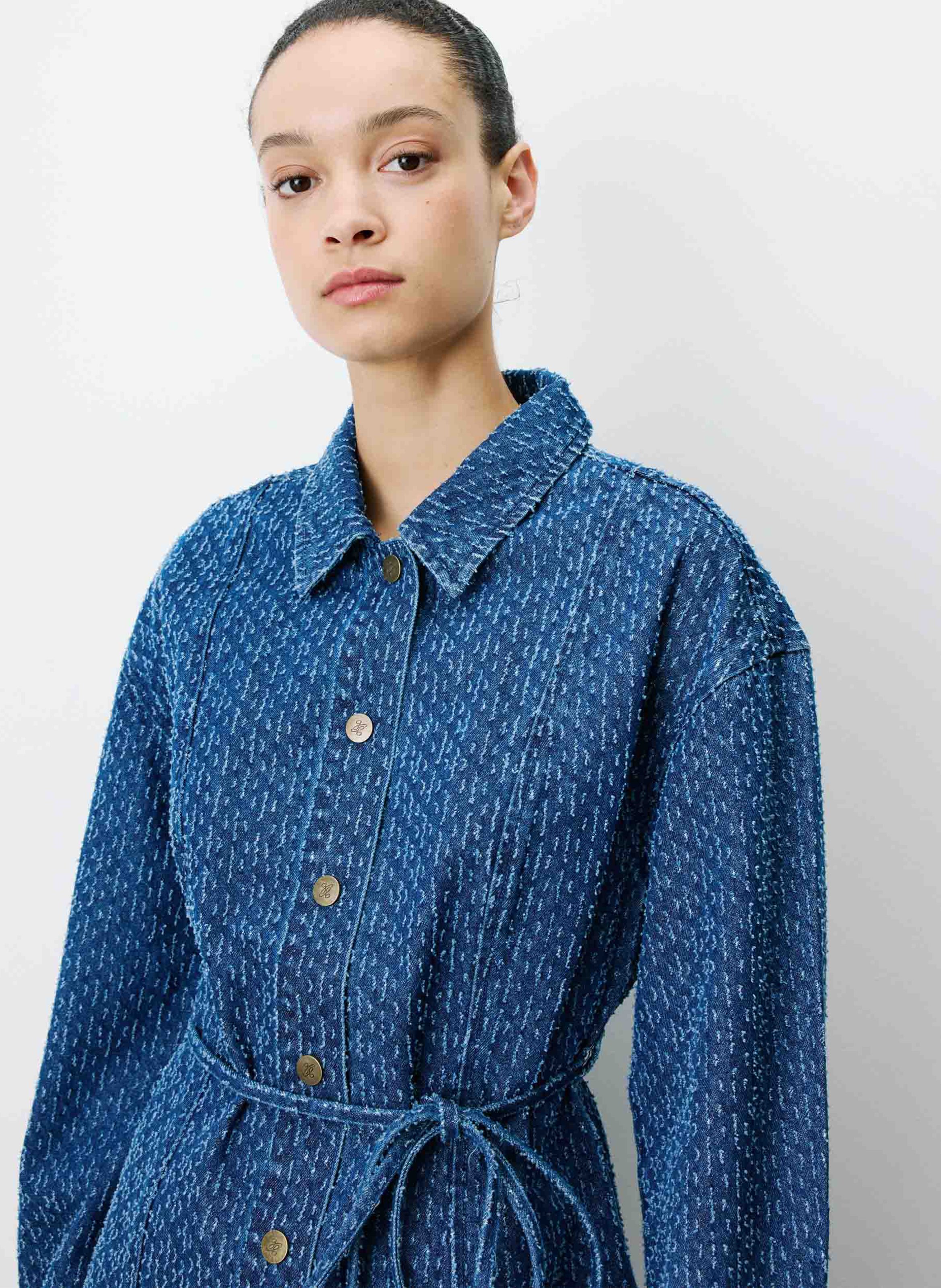 Short fitted cotton dress GRACE ET MILA Blue