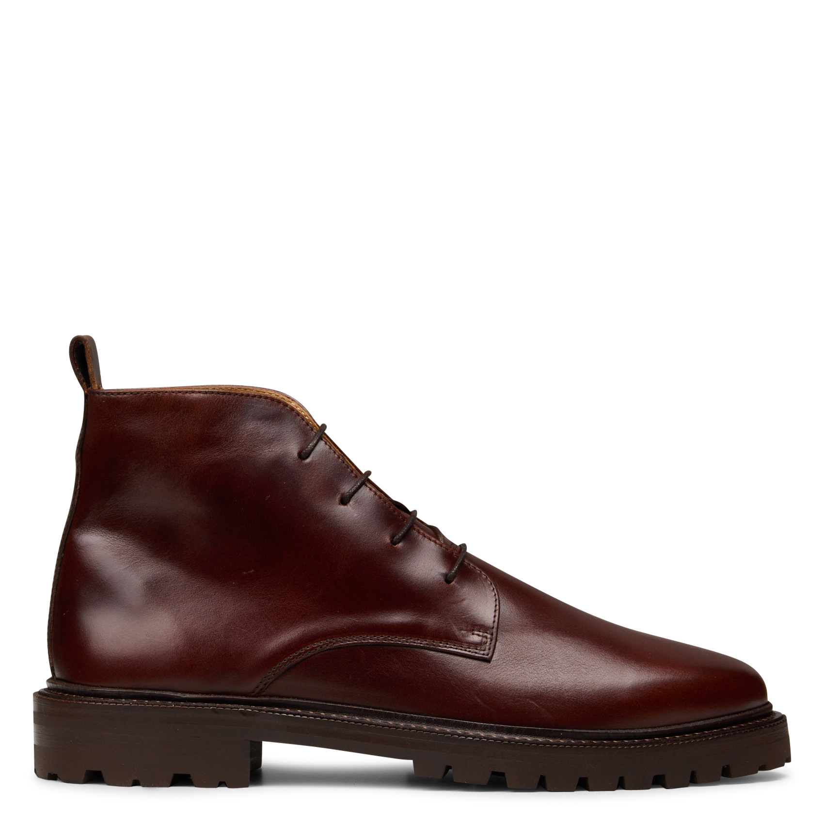 Grained leather boots BOBBIES Brown