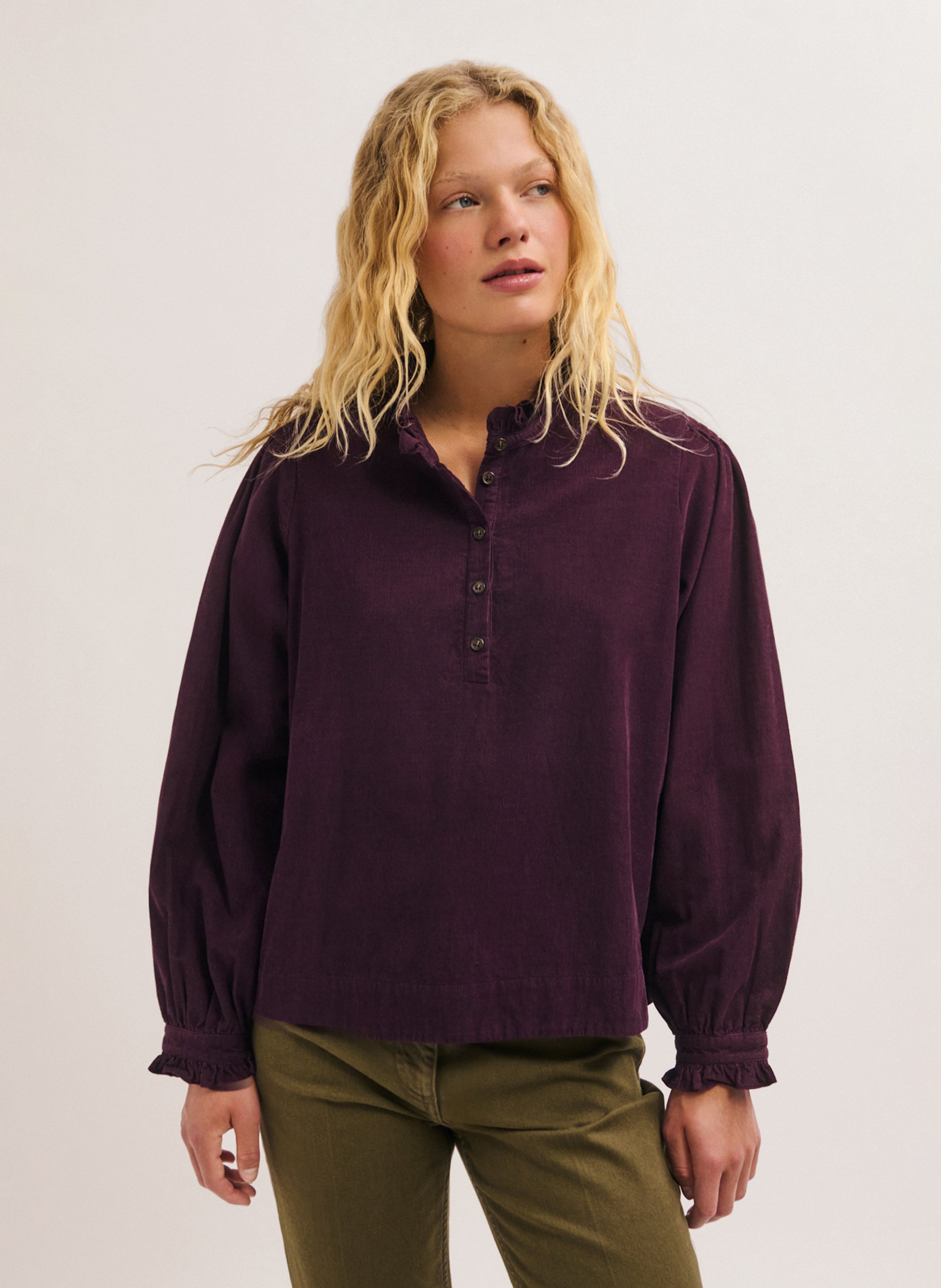 Weite Baumwollbluse PABLO