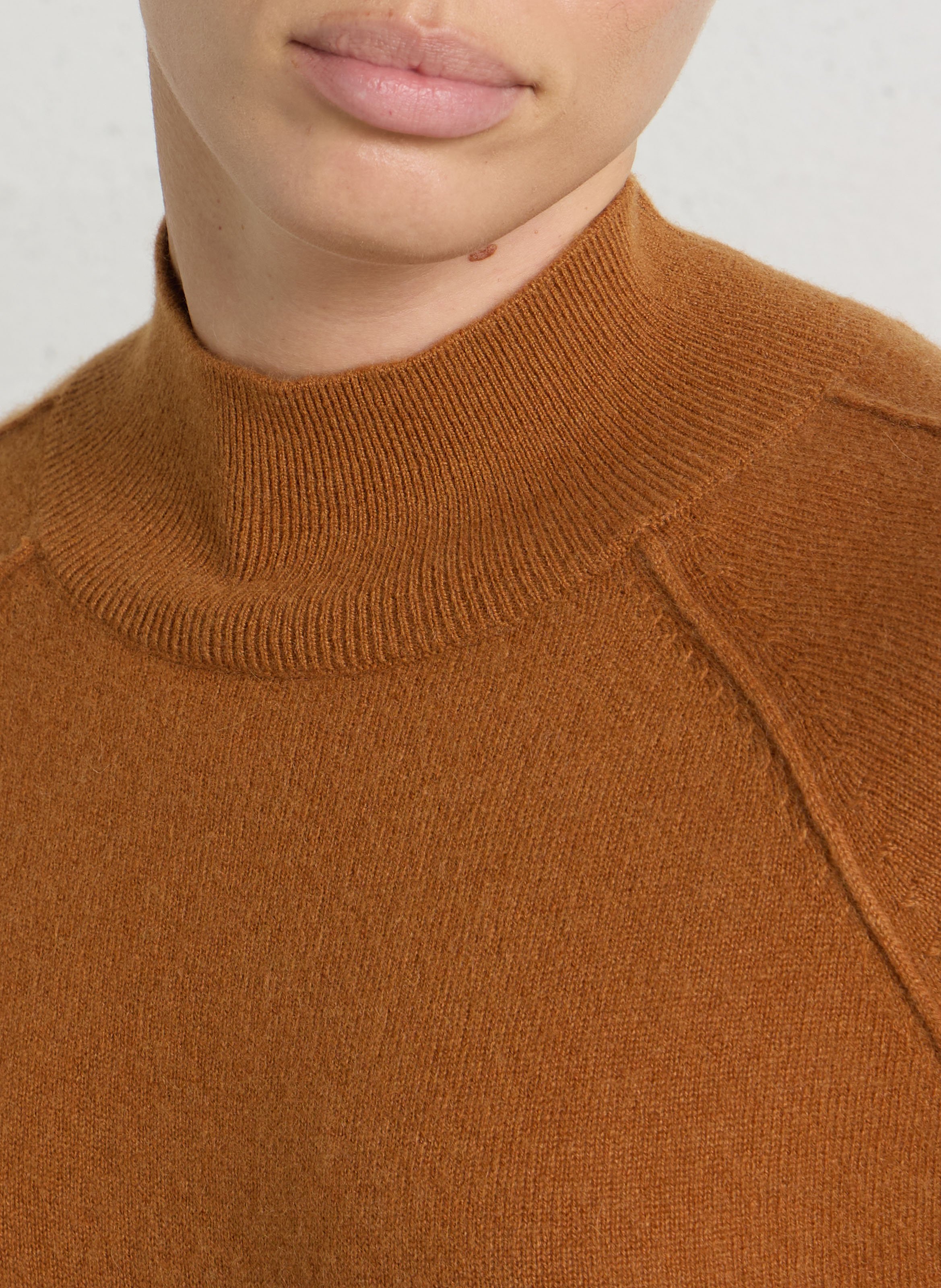 Pull ample col montant en cachemire MAISON 123 Beige
