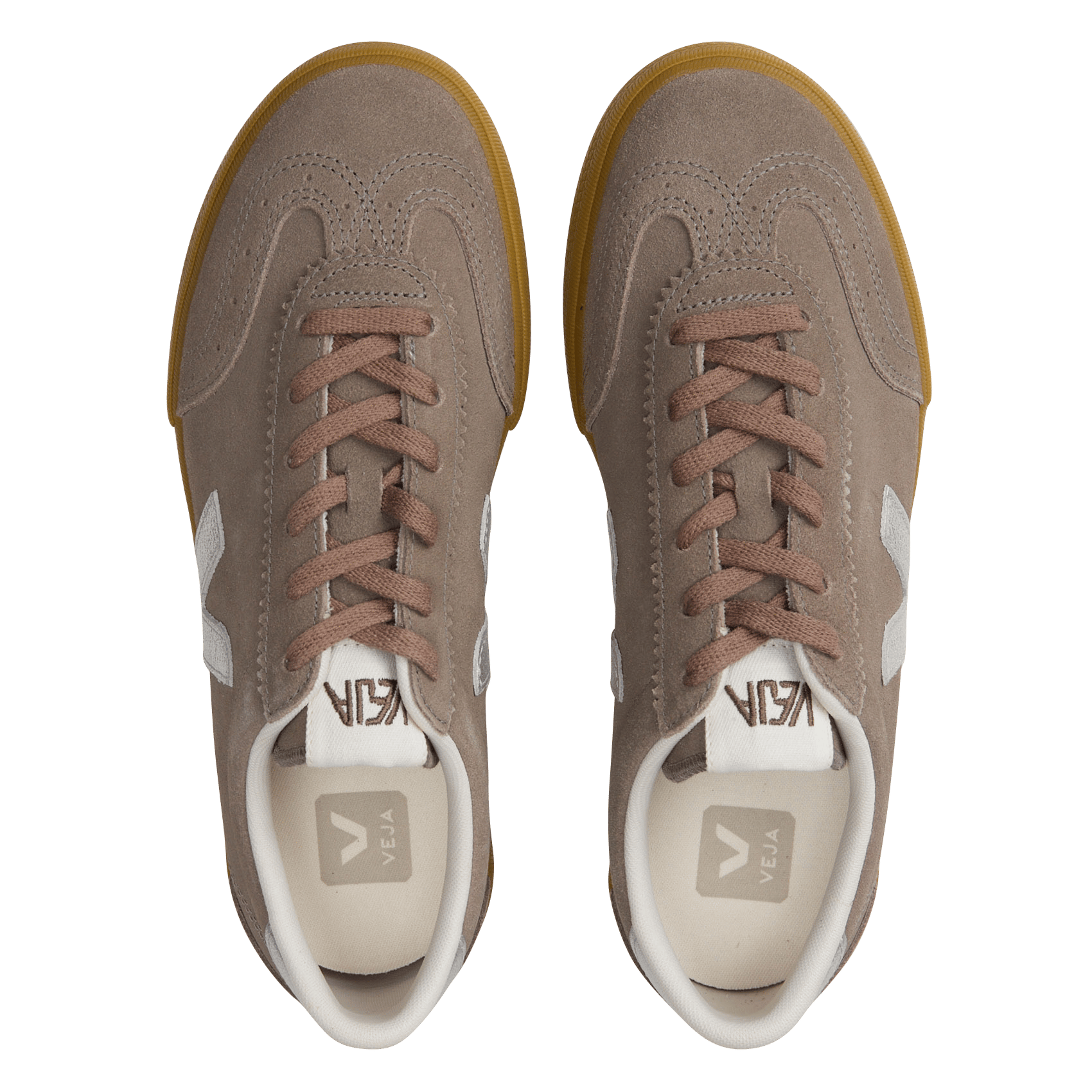 Leather low-top sneakers VEJA Beige