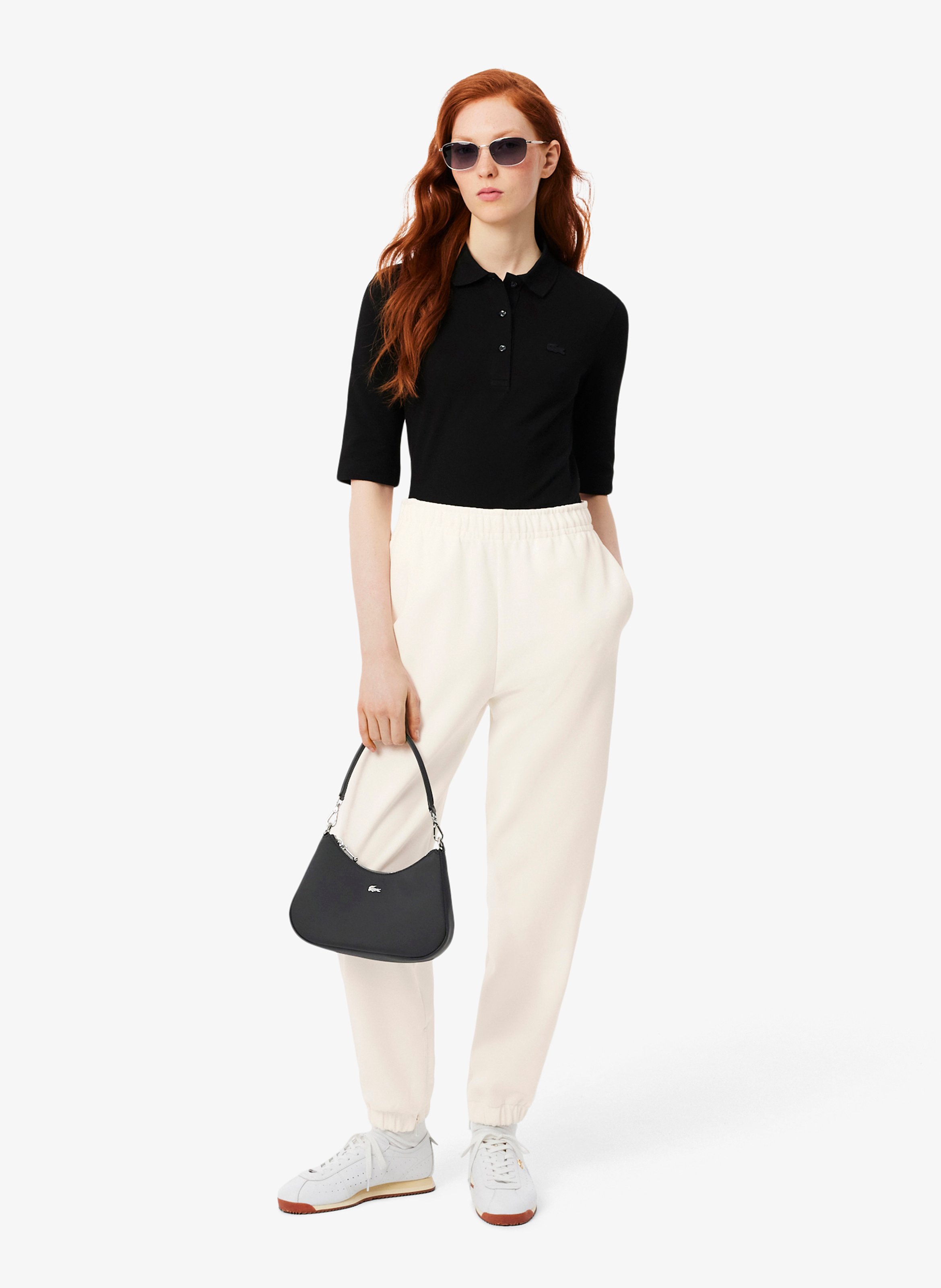 Tägliche Stadtschultertasche LACOSTE Schwarz