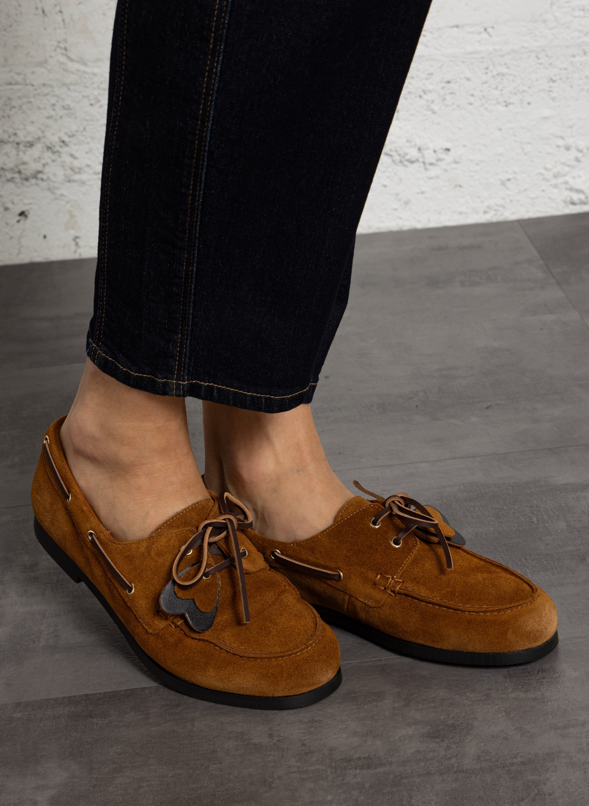 Lederschn&uuml;rschuhe MAISON TOUFET Braun