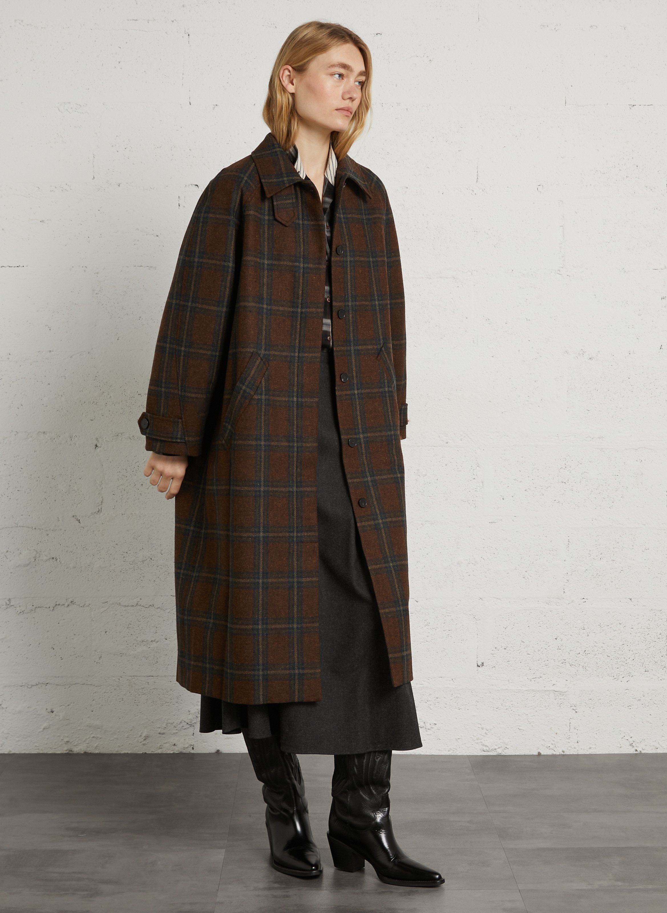 Long flared skirt DIEGA Grey