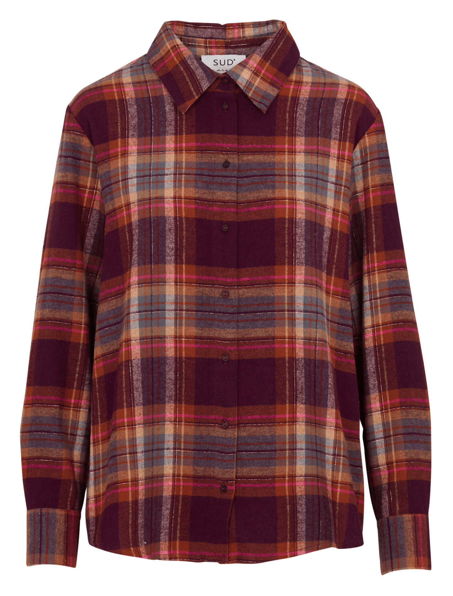 Cotton-blend shirt with classic collar SUD EXPRESS Red