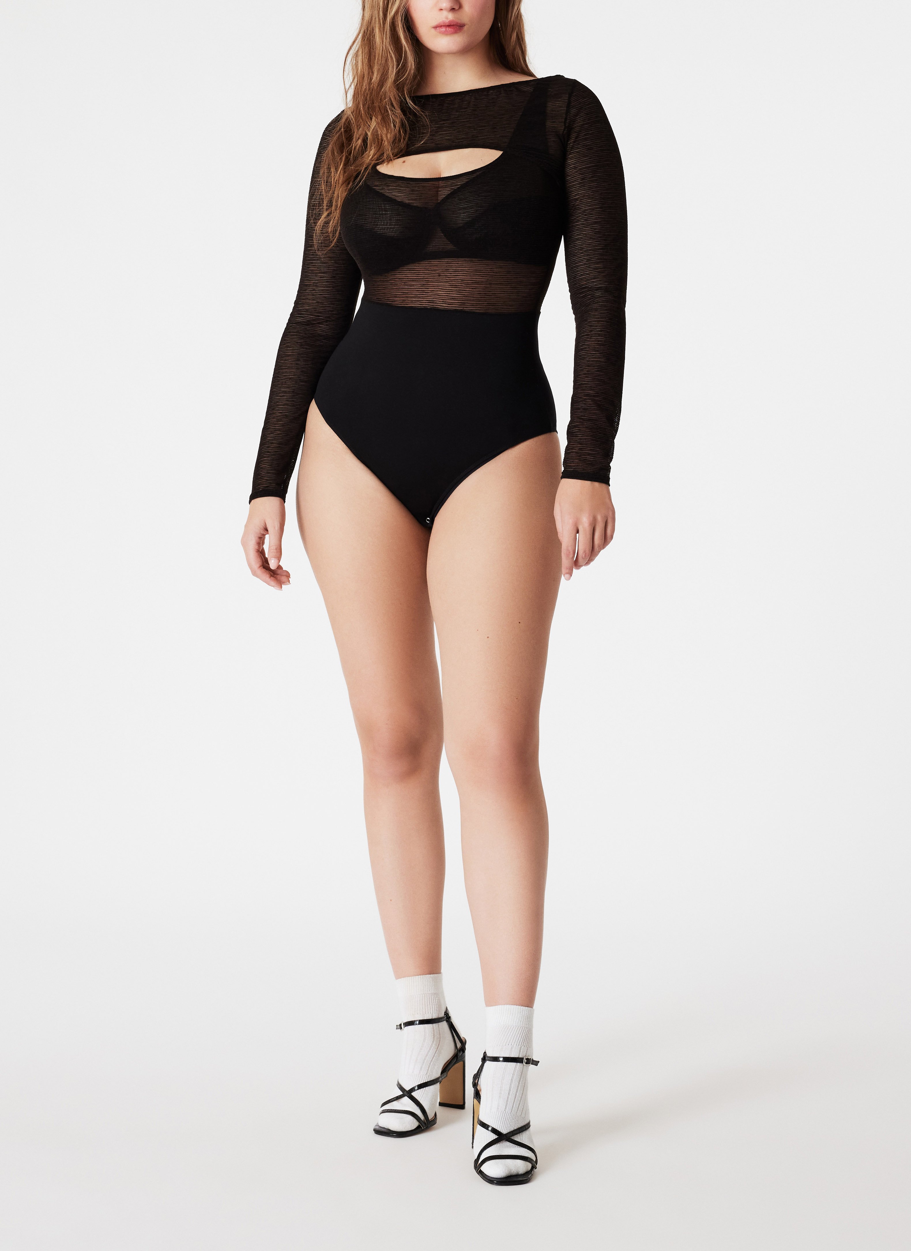 Body col rond bi-matière  ICONE Marron