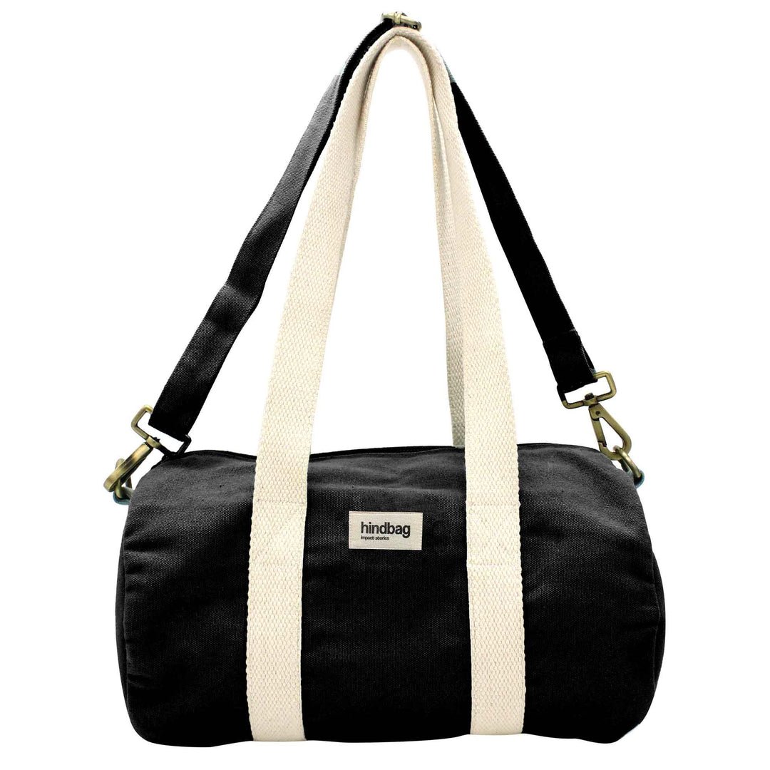 Cotton weekend bag HINDBAG Black