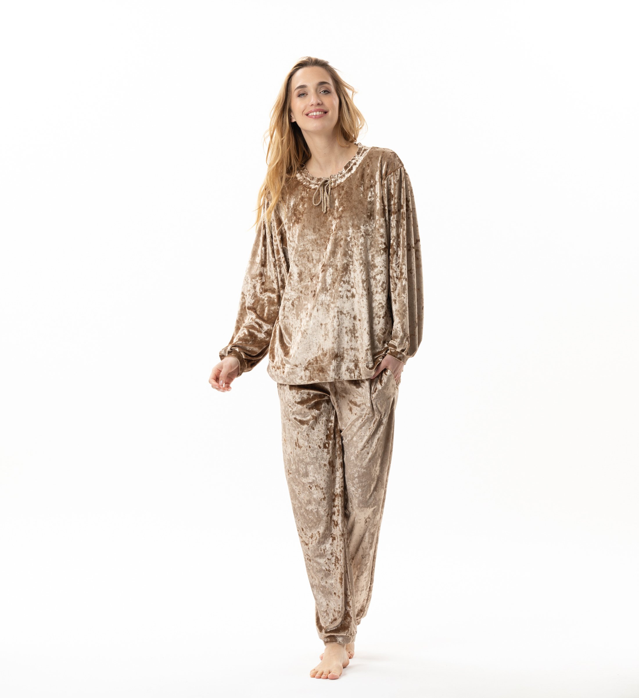 Velvet tracksuit LE CHAT Brown
