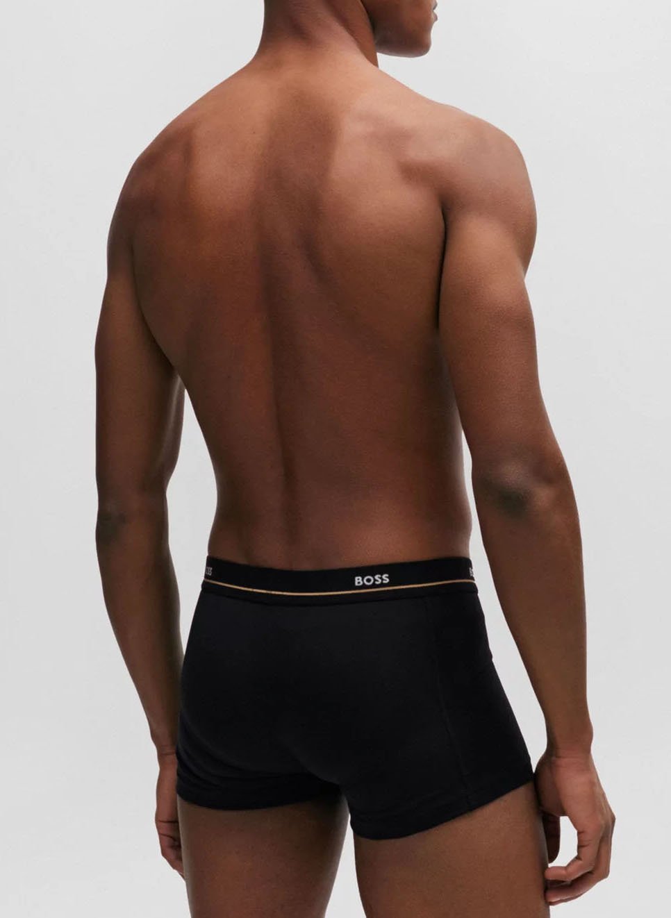 Pack of 5 cotton-blend trunks BOSS Black