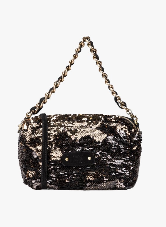 Besace à sequins en toile Noir Mila louise Femme Place des