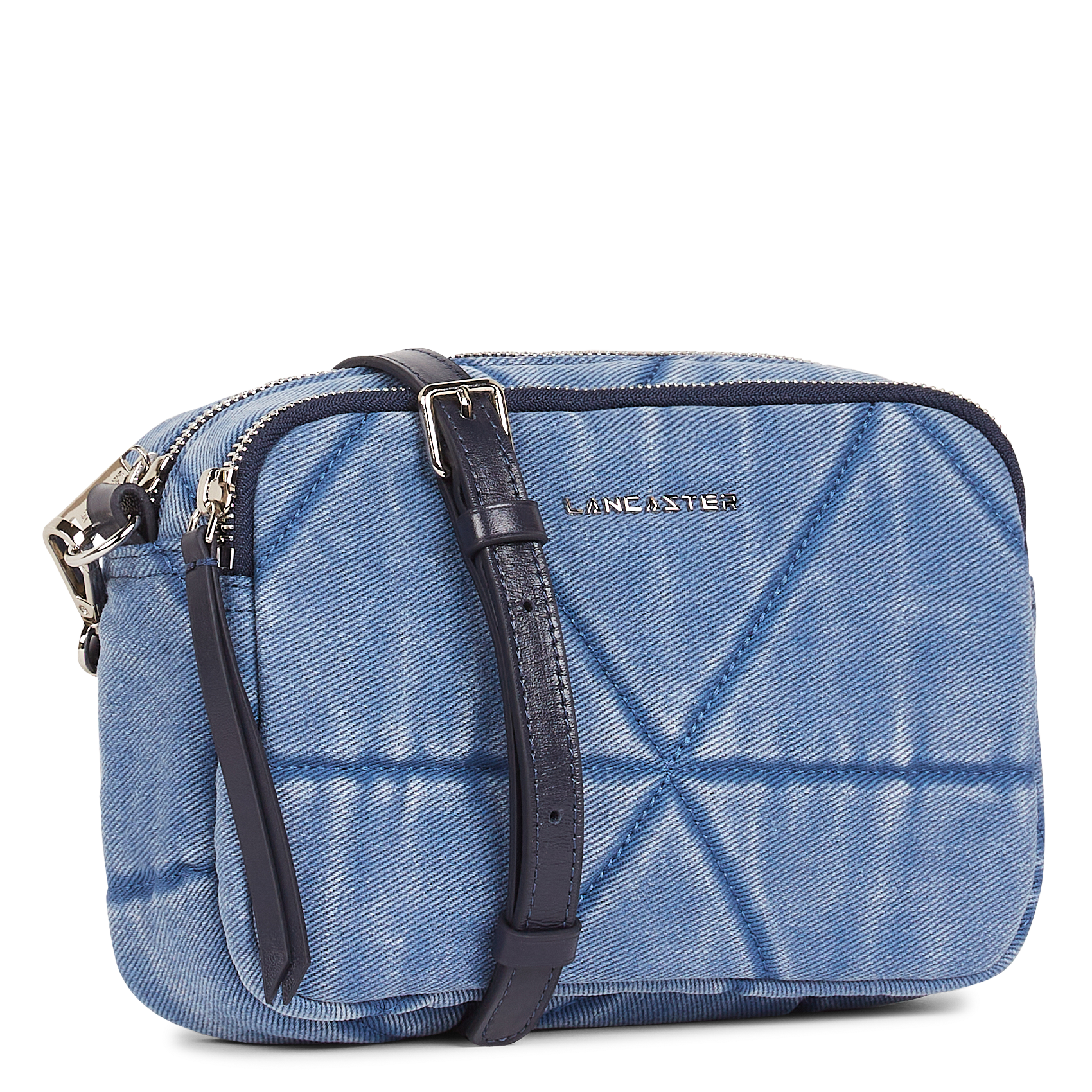 Denim shoulder bag LANCASTER PARIS Blue