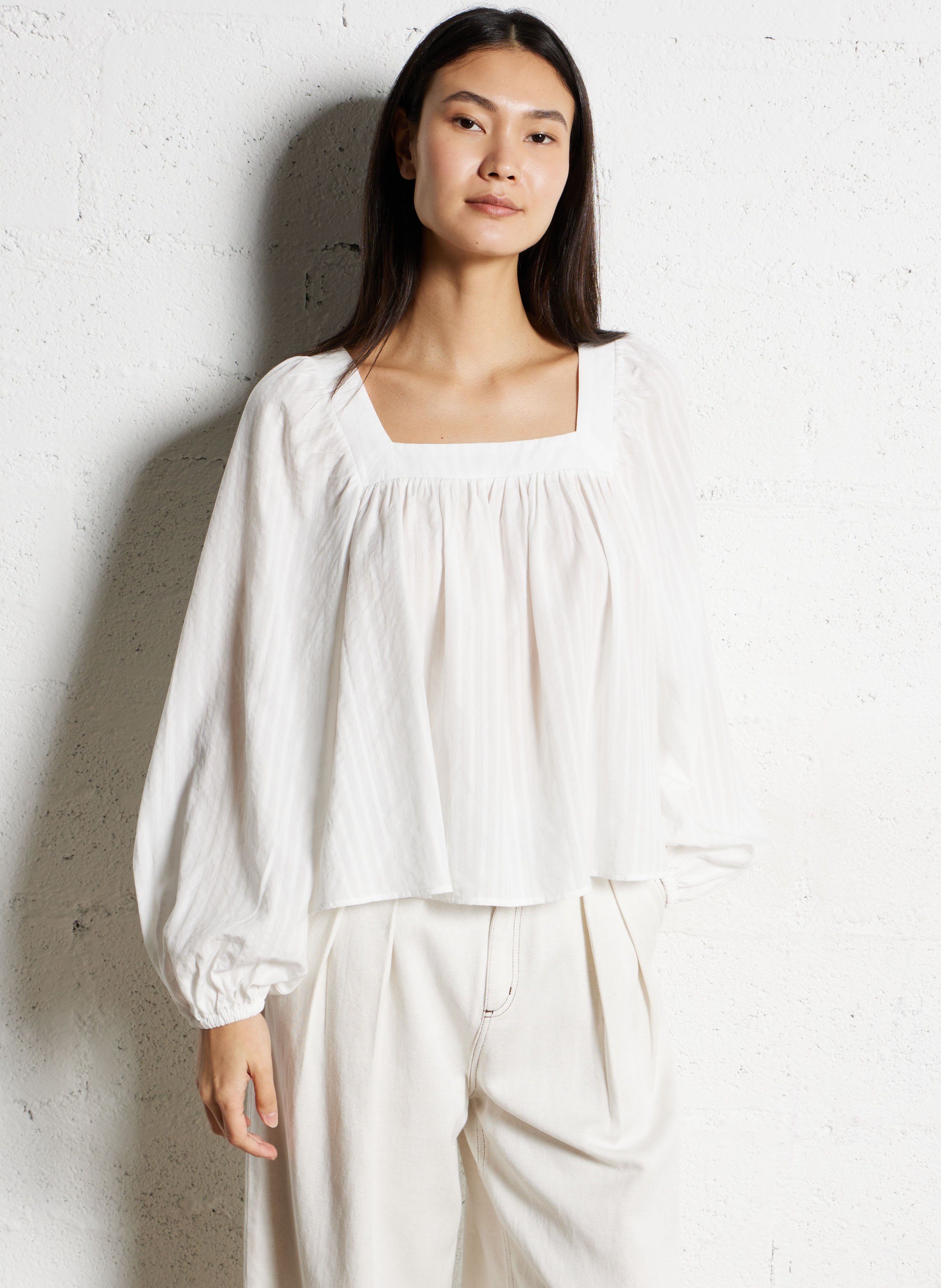 High-waisted pleated jeans THE NEW SOCIETY White
