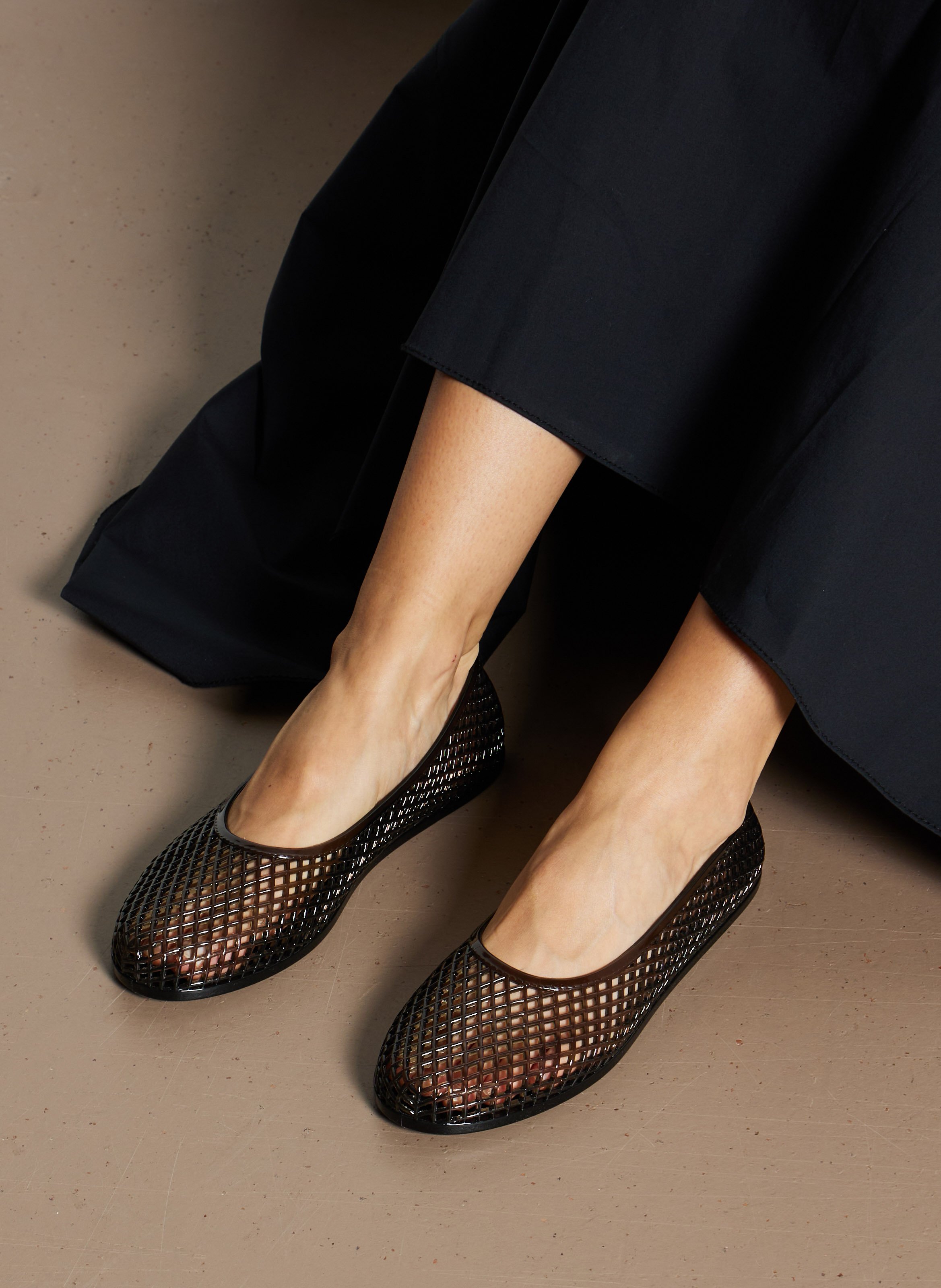 フラットシューズ ANCIENT GREEK Women Sandals 12104 1011 00039 Durchbrochene ballerinas Black Ancient Greek Sandals - Damen