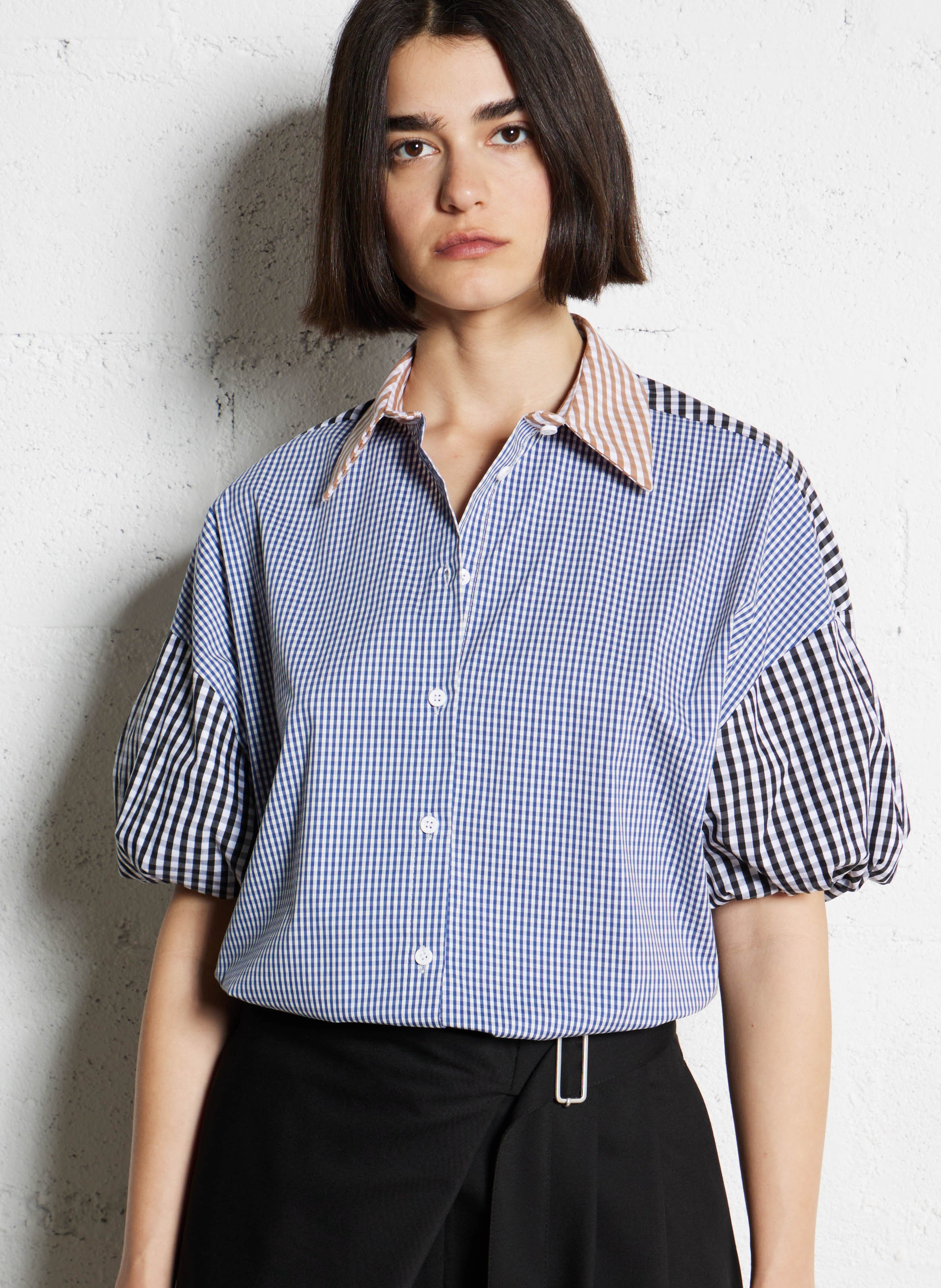 Weite Bluse aus Baumwoll-Mix mit klassischem Kragen IMPERIAL Mehrfarbig