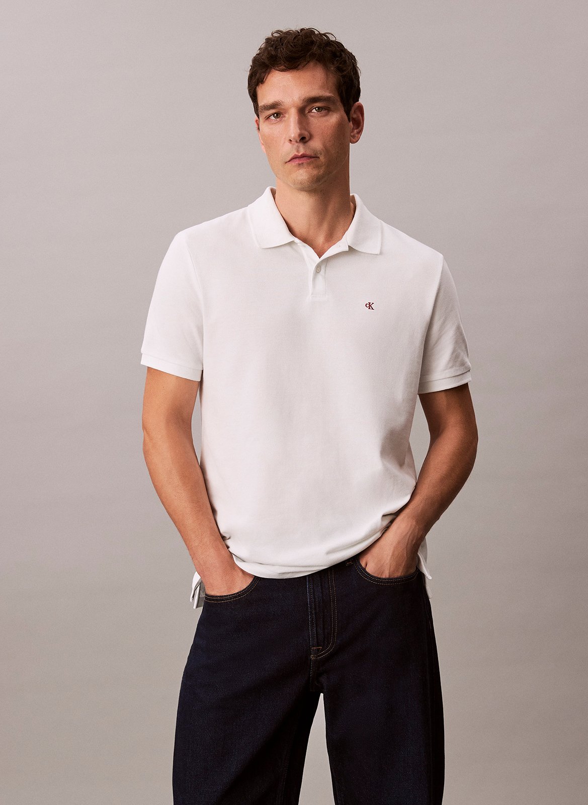 Polo manches courtes regular en coton CALVIN KLEIN
