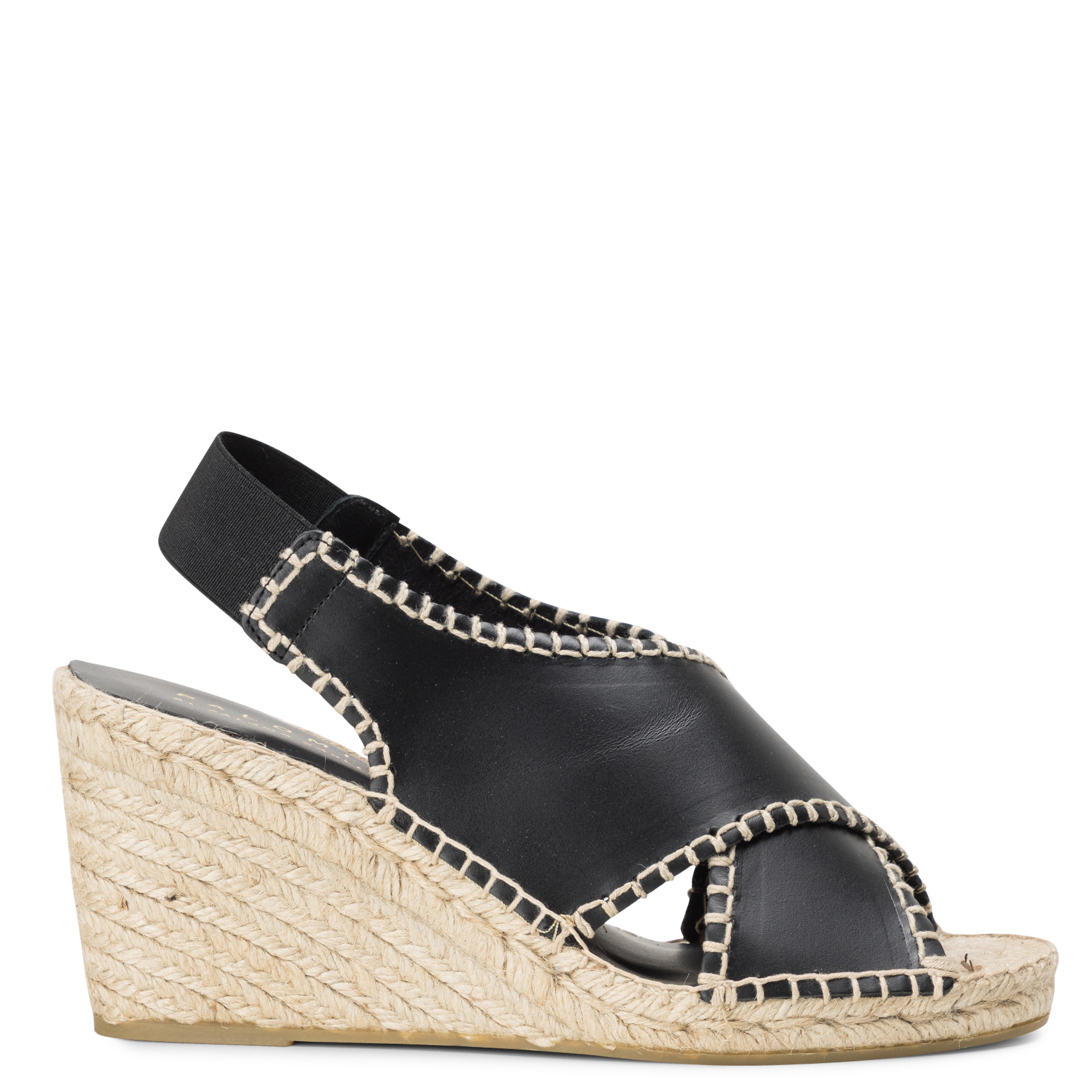 Sandales compensées en cuir PALOMITAS BY PALOMA BARCELO Noir