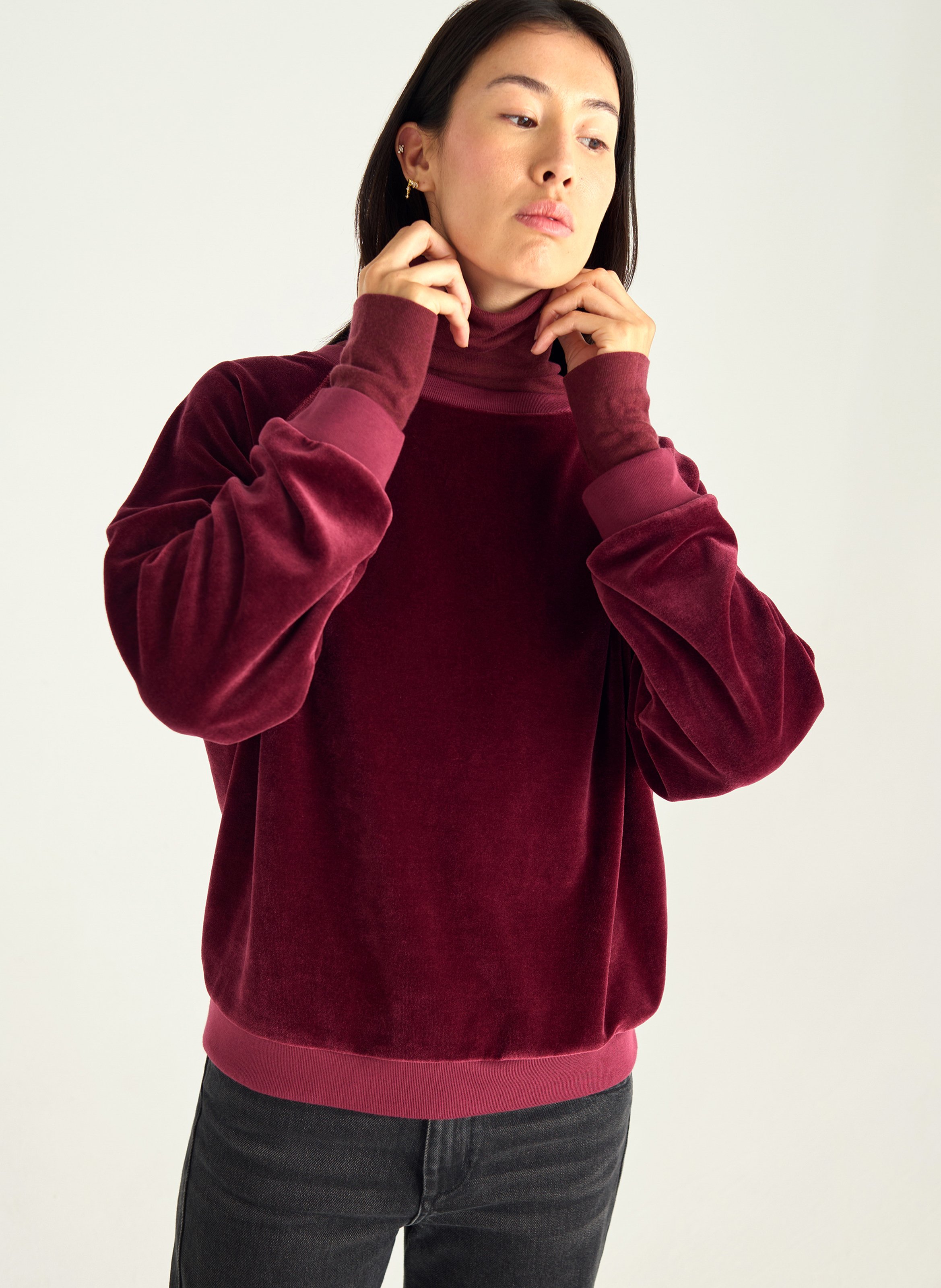 Oversize Rundhalsausschnitt Sweatshirt ACOTE