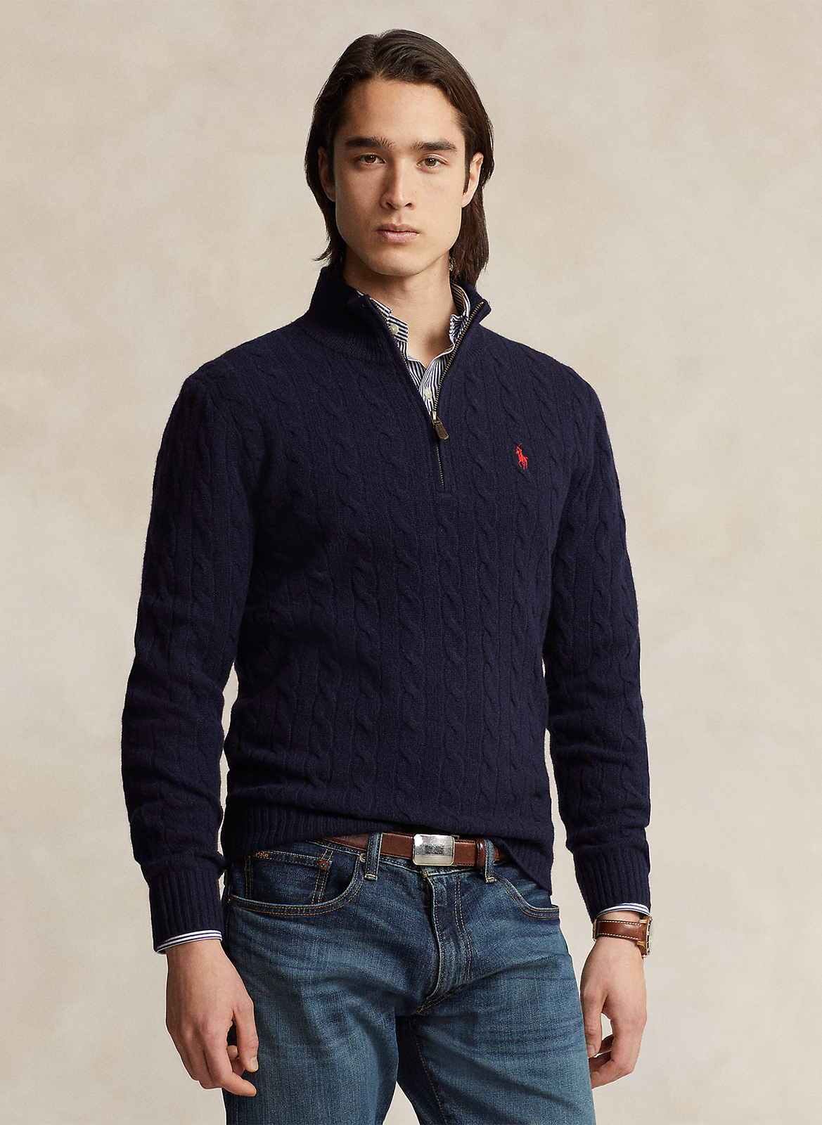 High-neck wool sweater POLO RALPH LAUREN Blue