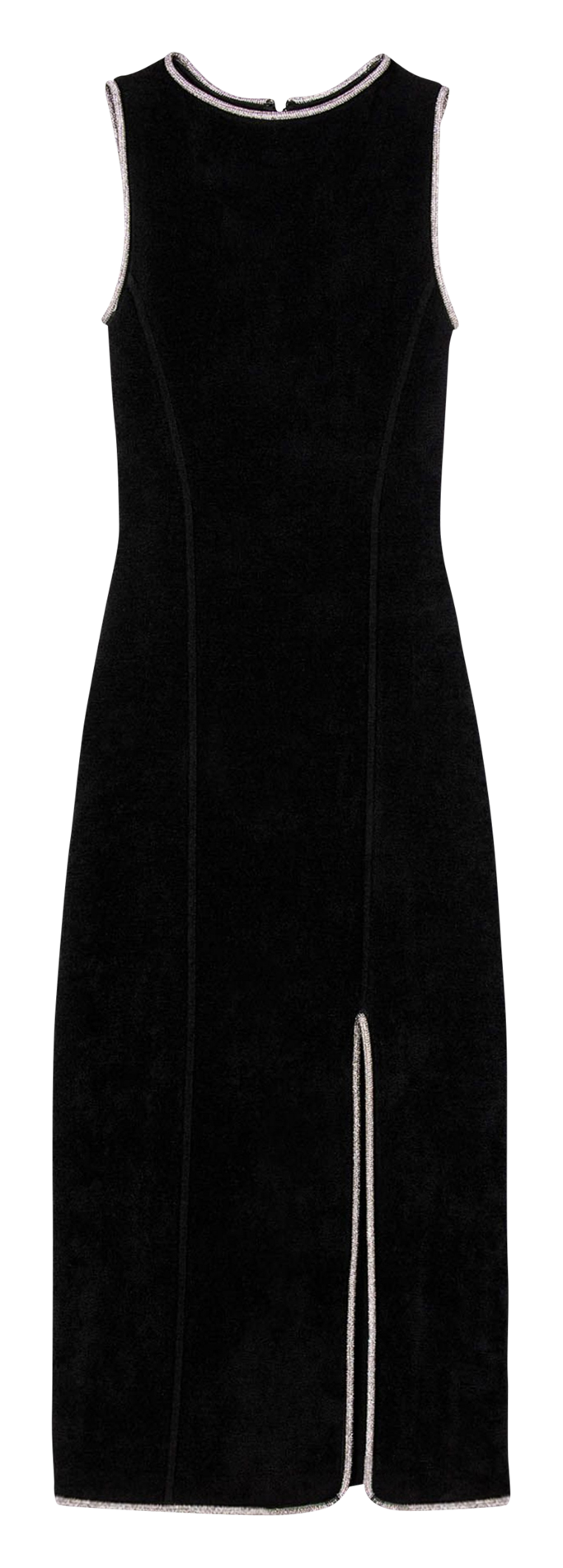 Robe longue droite col rond SANDRO Noir