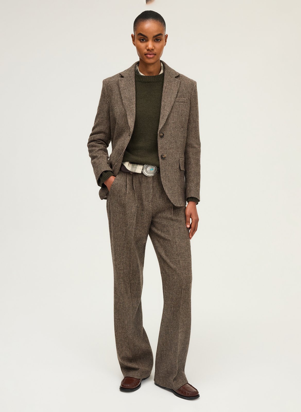 Veste tailleur en laine PABLO Vert