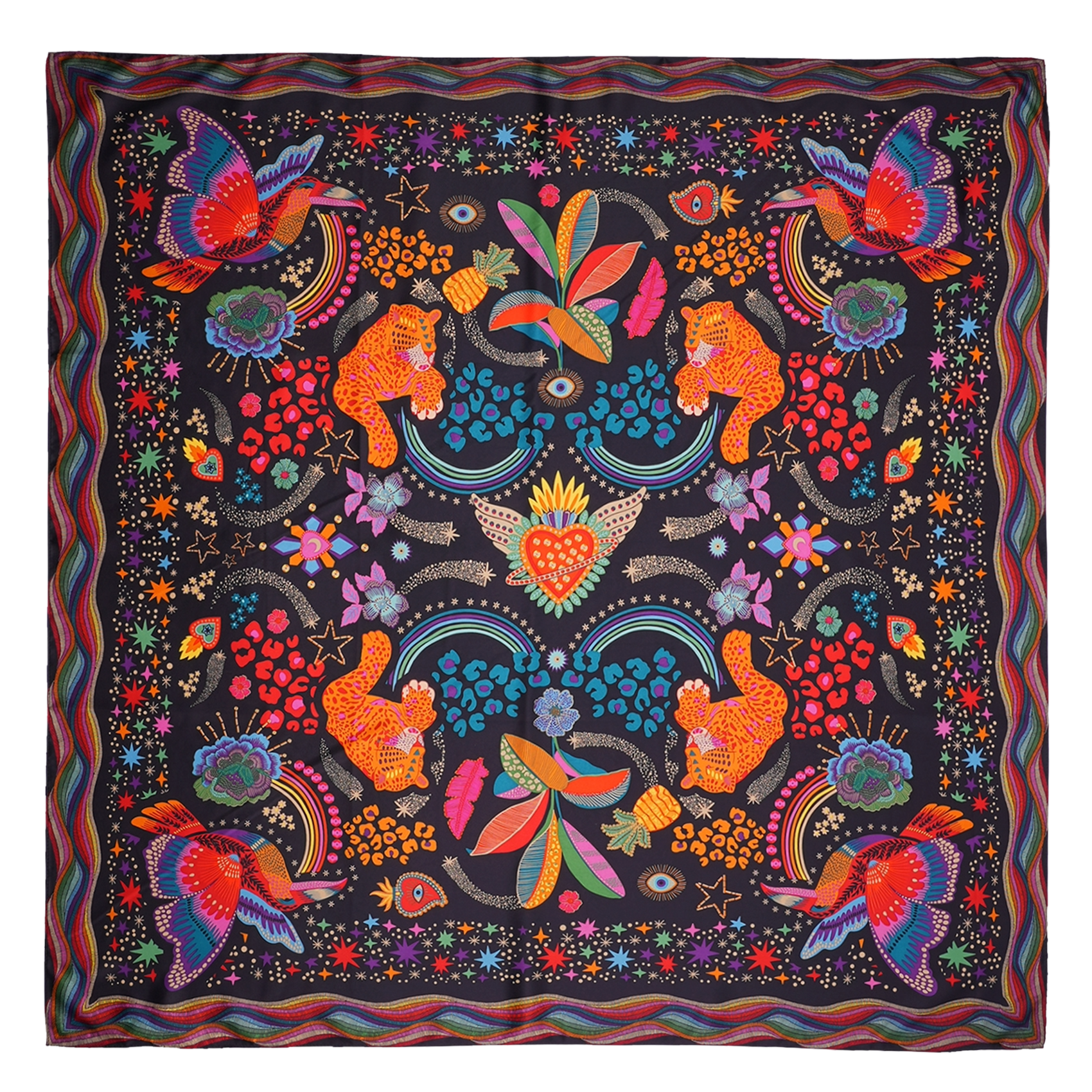 Foulard imprimé  WILD Noir