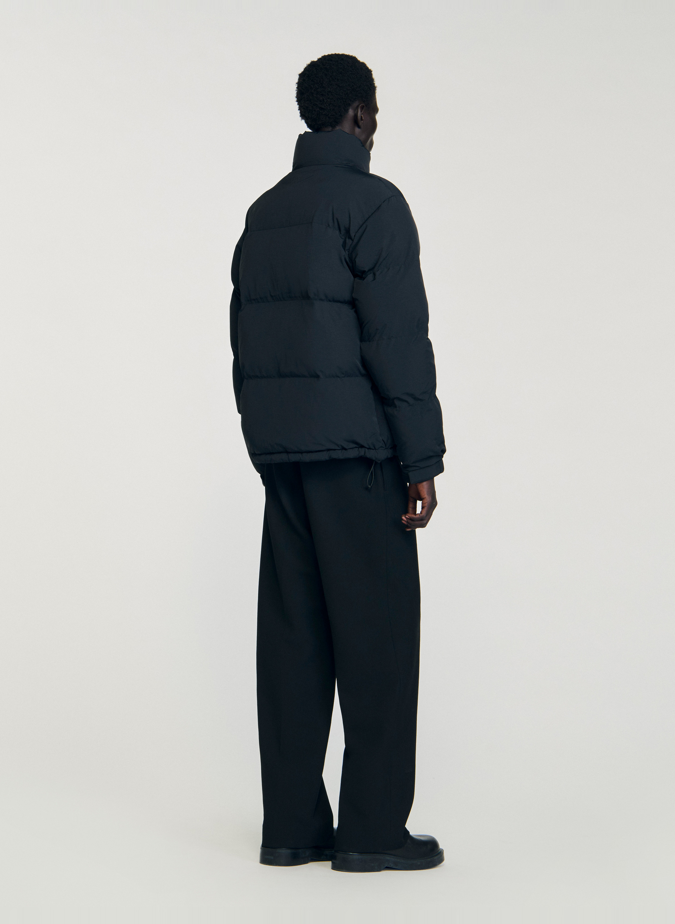 Oversized donsjack met opstaande kraag SANDRO Zwart