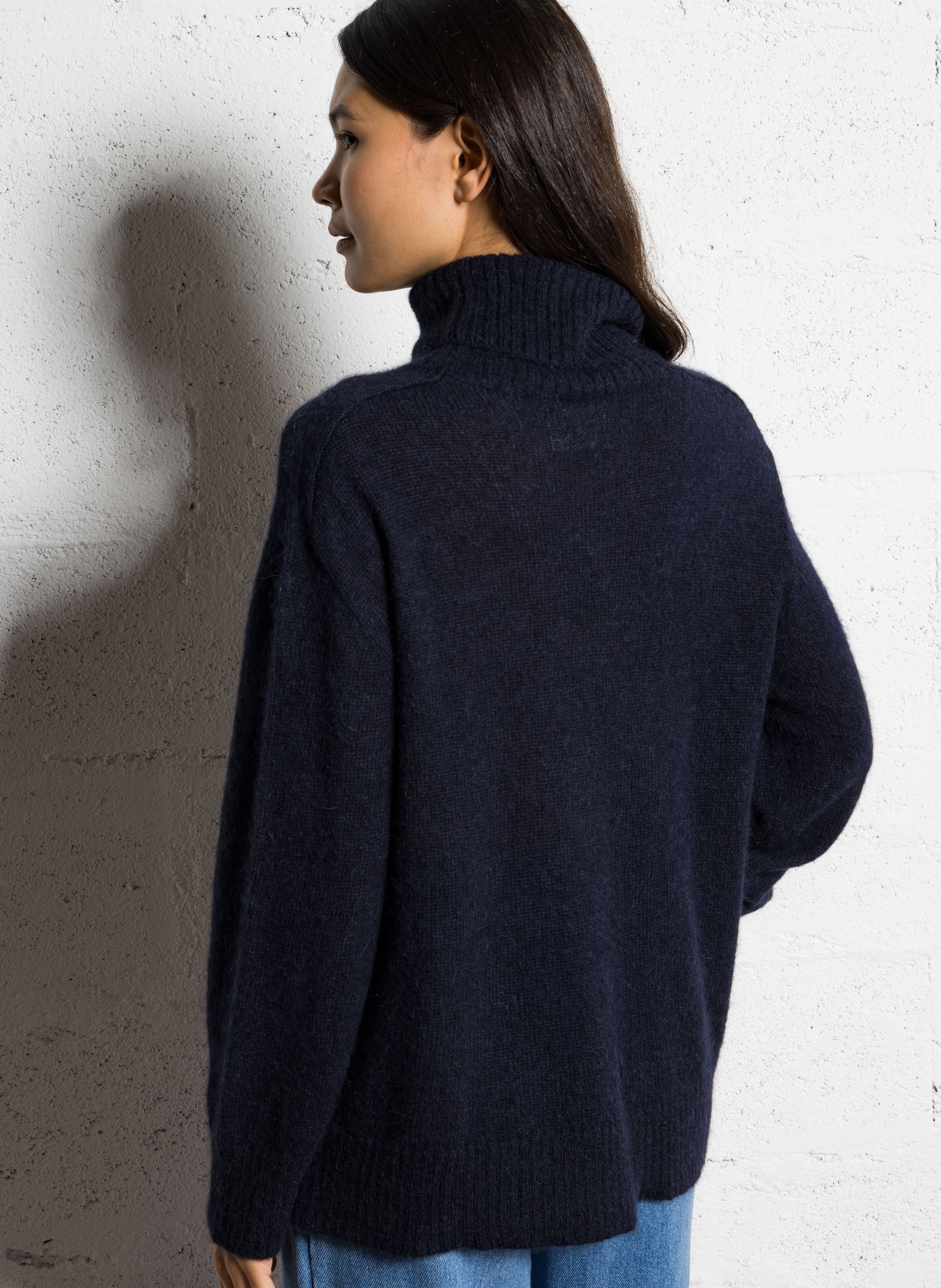 Oversized mixed wool sweater DES PETITS HAUTS Blue