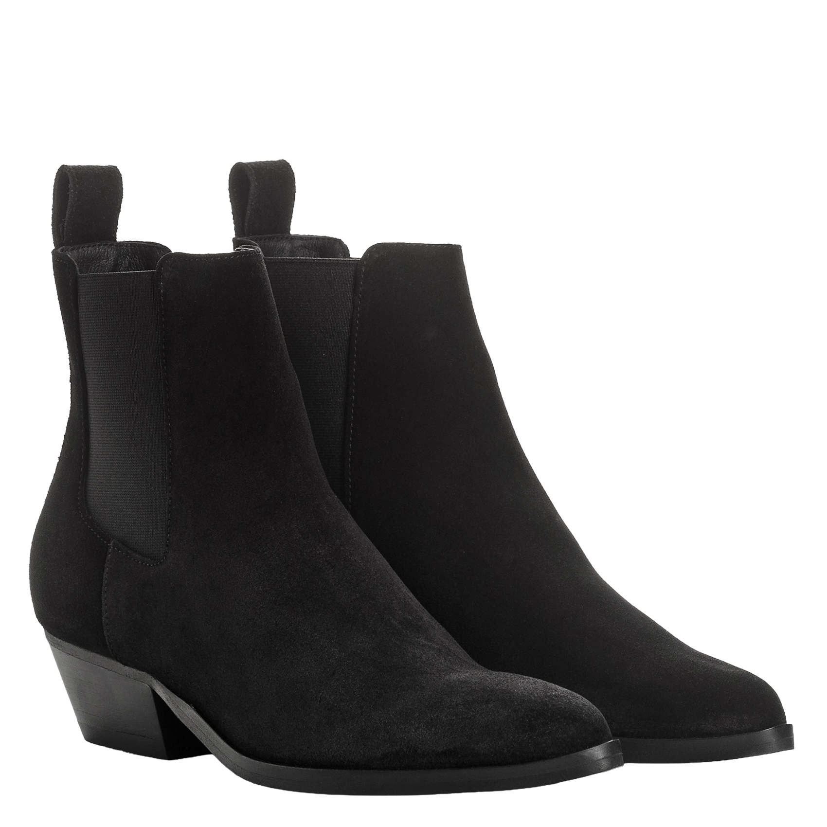 Chelsealaarzen van suèdeleer REQINS Zwart