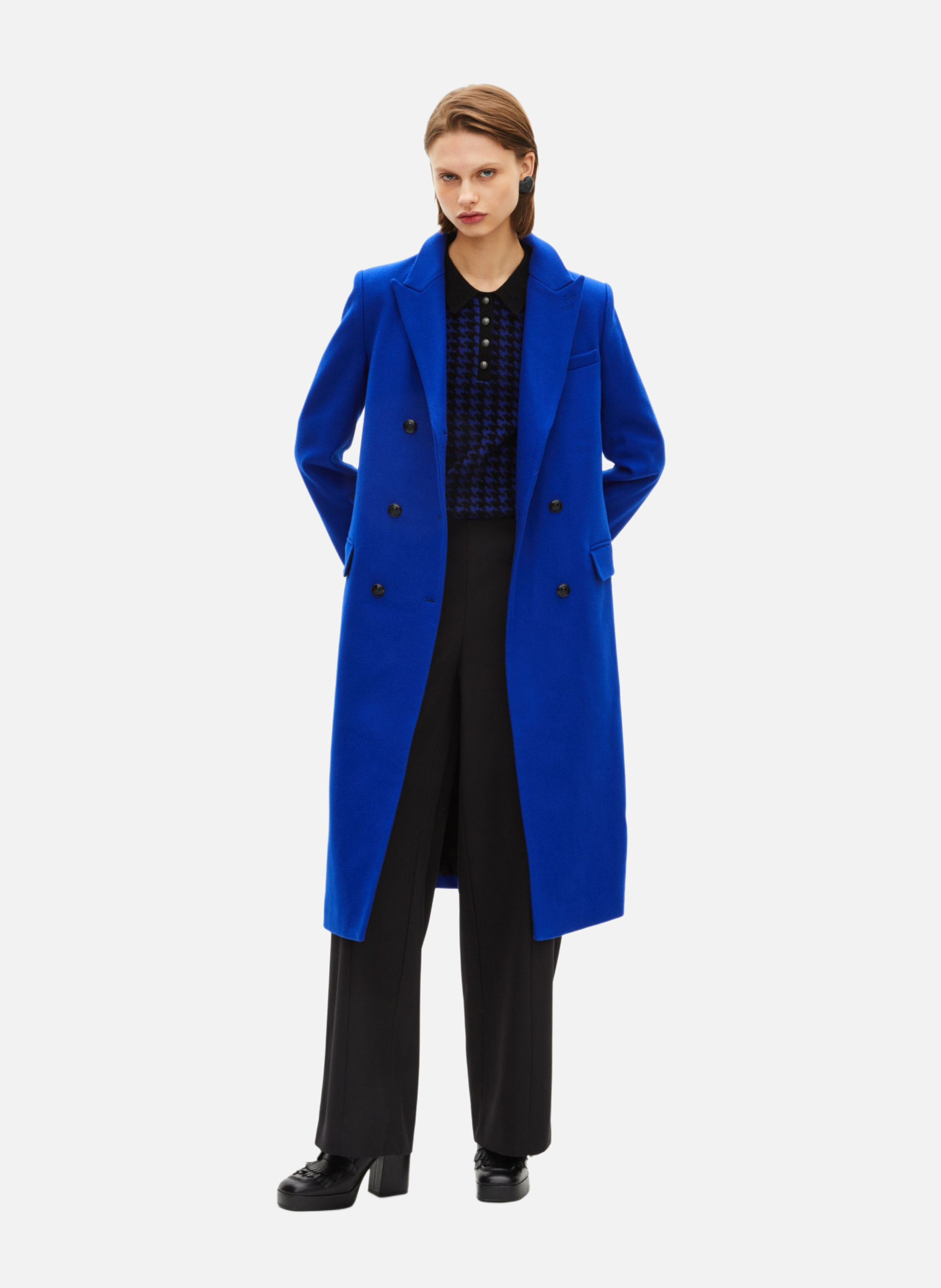 Long crossed coat Blue