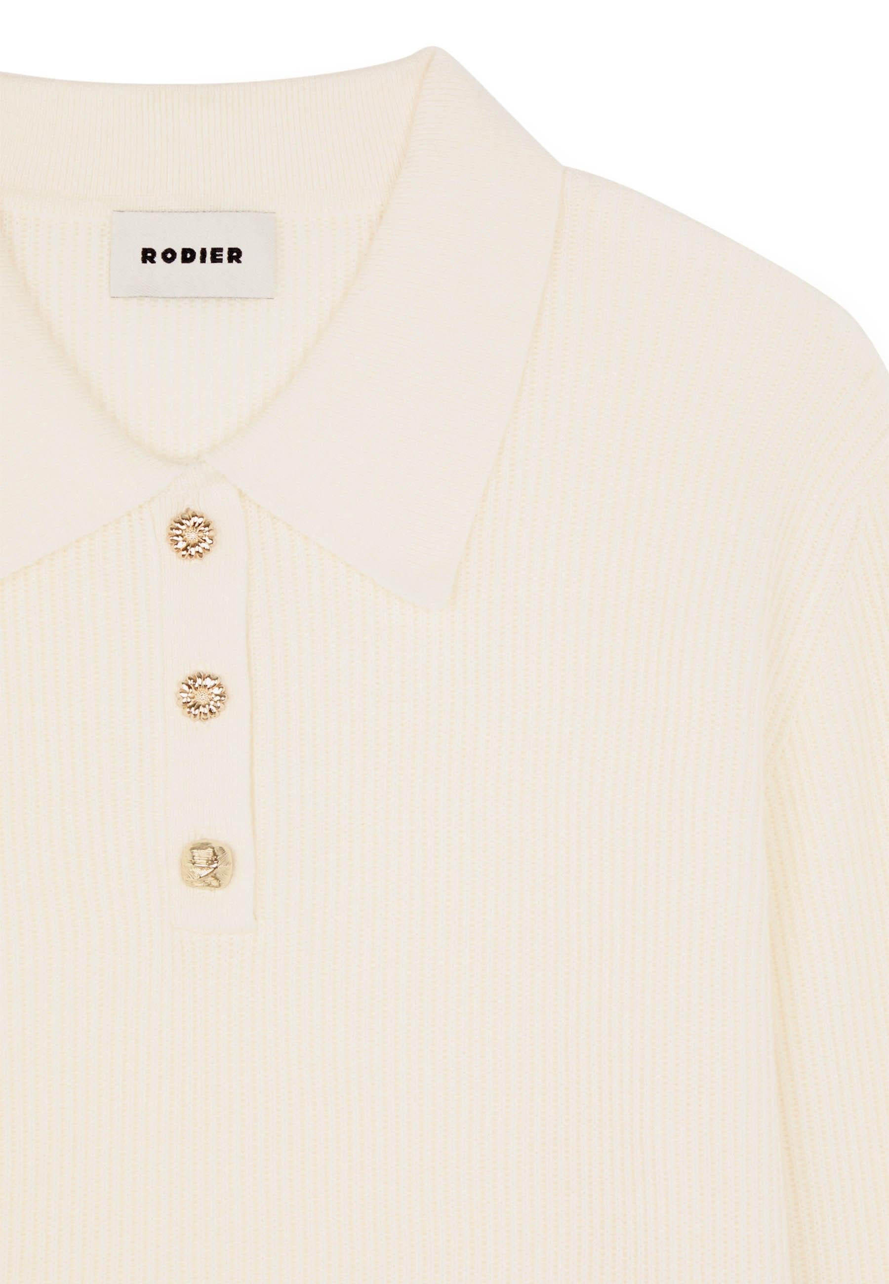 Ribbed polo RODIER White