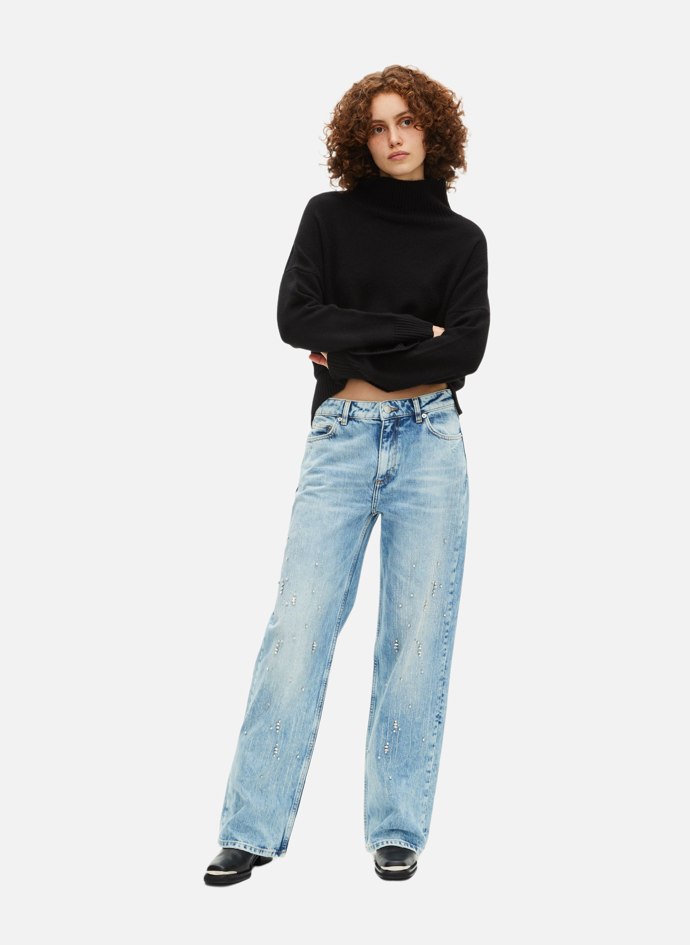 Cashmere high-neck sweater THE KOOPLES Black