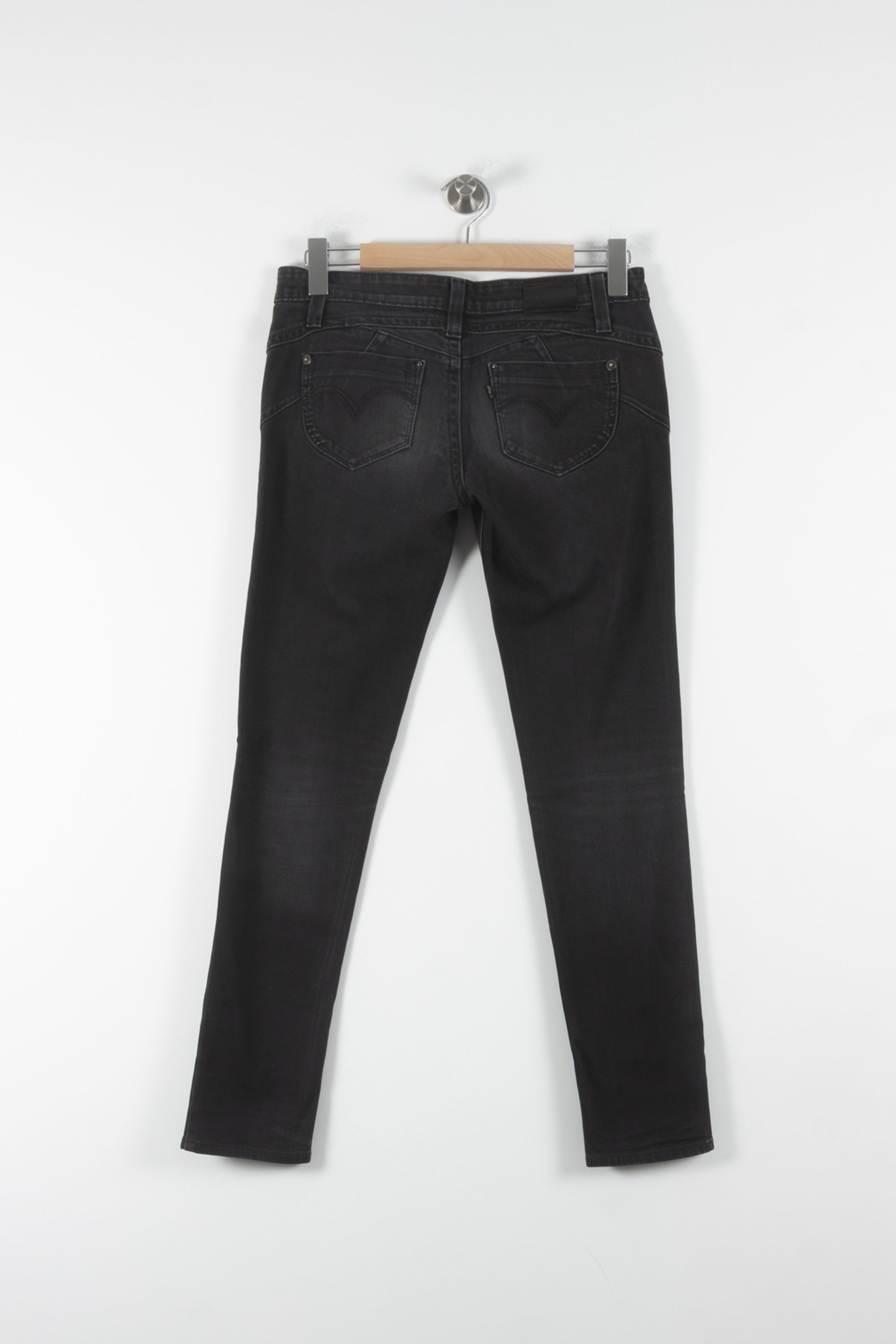 Cropped slim jeans with studs LEVI'S - Seconde main Black