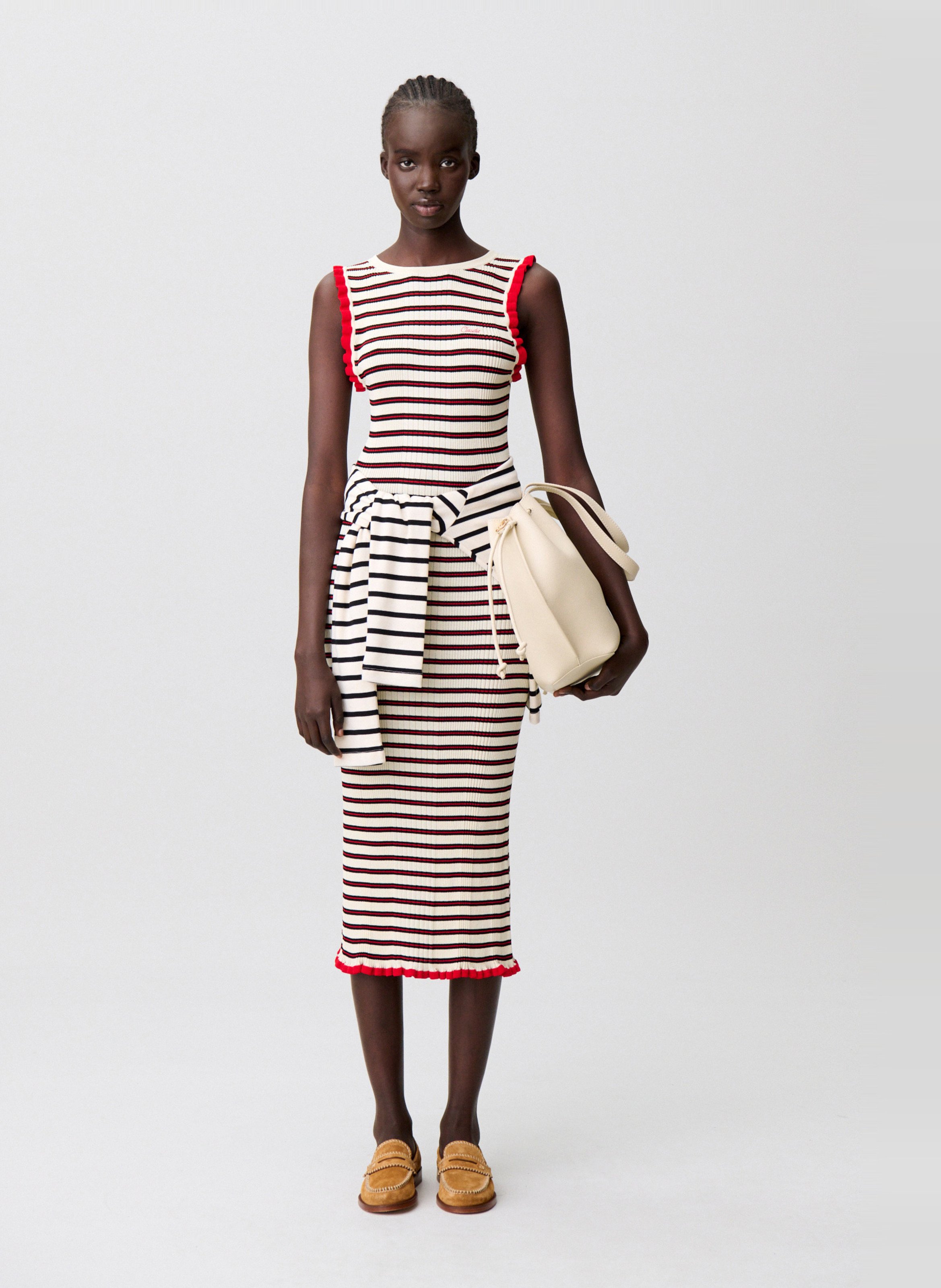 Robe midii col rond CLAUDIE PIERLOT Rouge