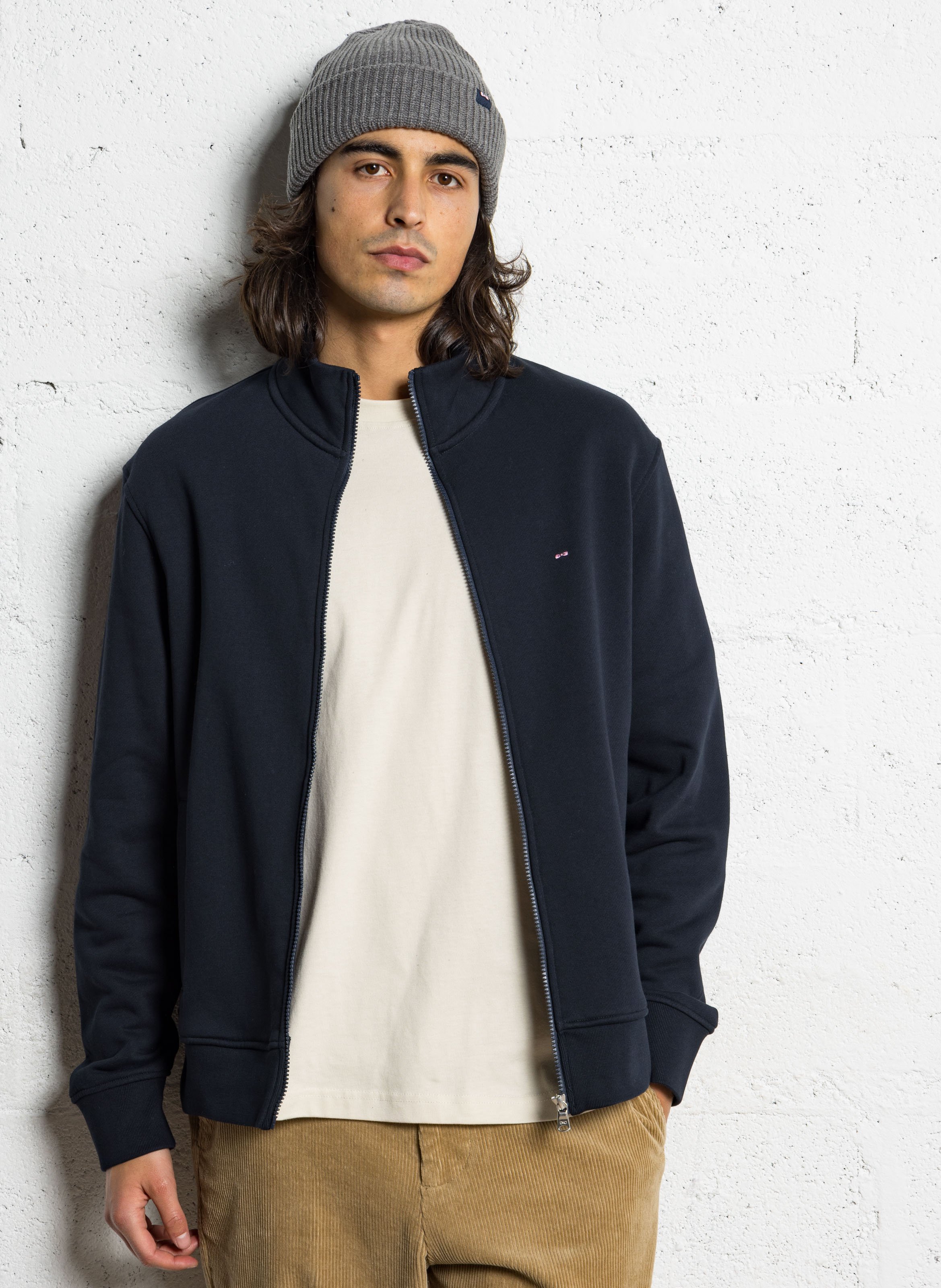 Sweat zippé à col montant  EDEN PARK Bleu