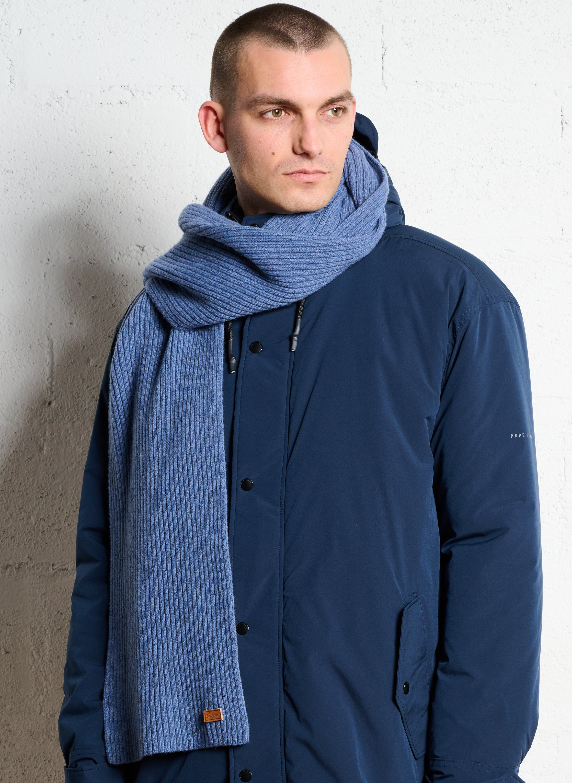 Echarpe unie en laine mélangée CHEVIGNON