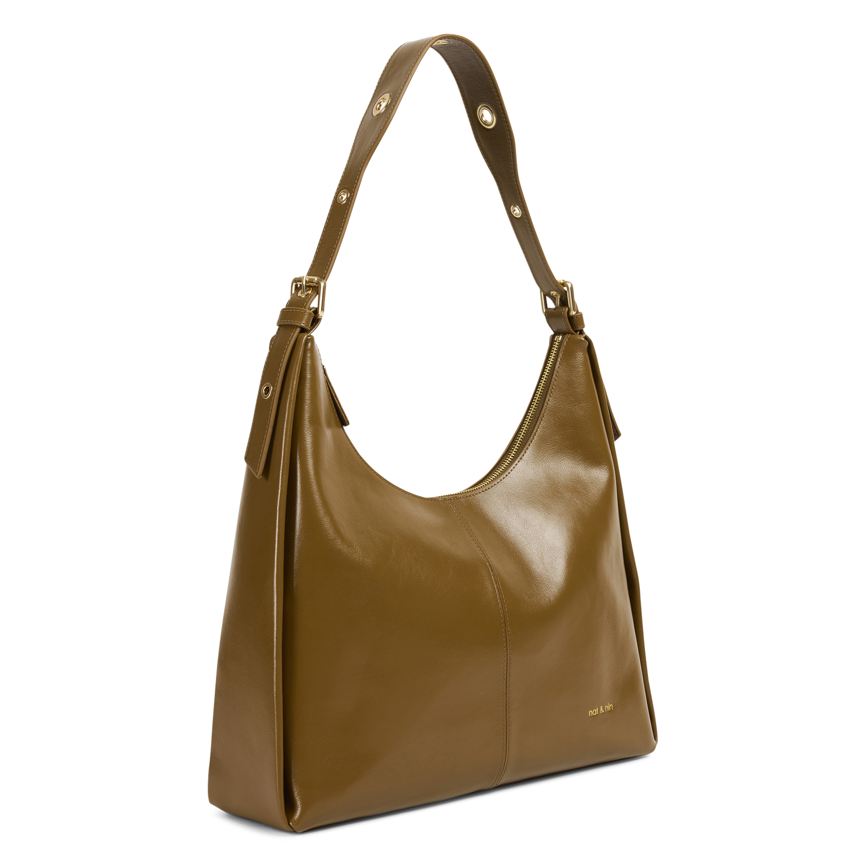 Sac porté épaule en cuir Marron