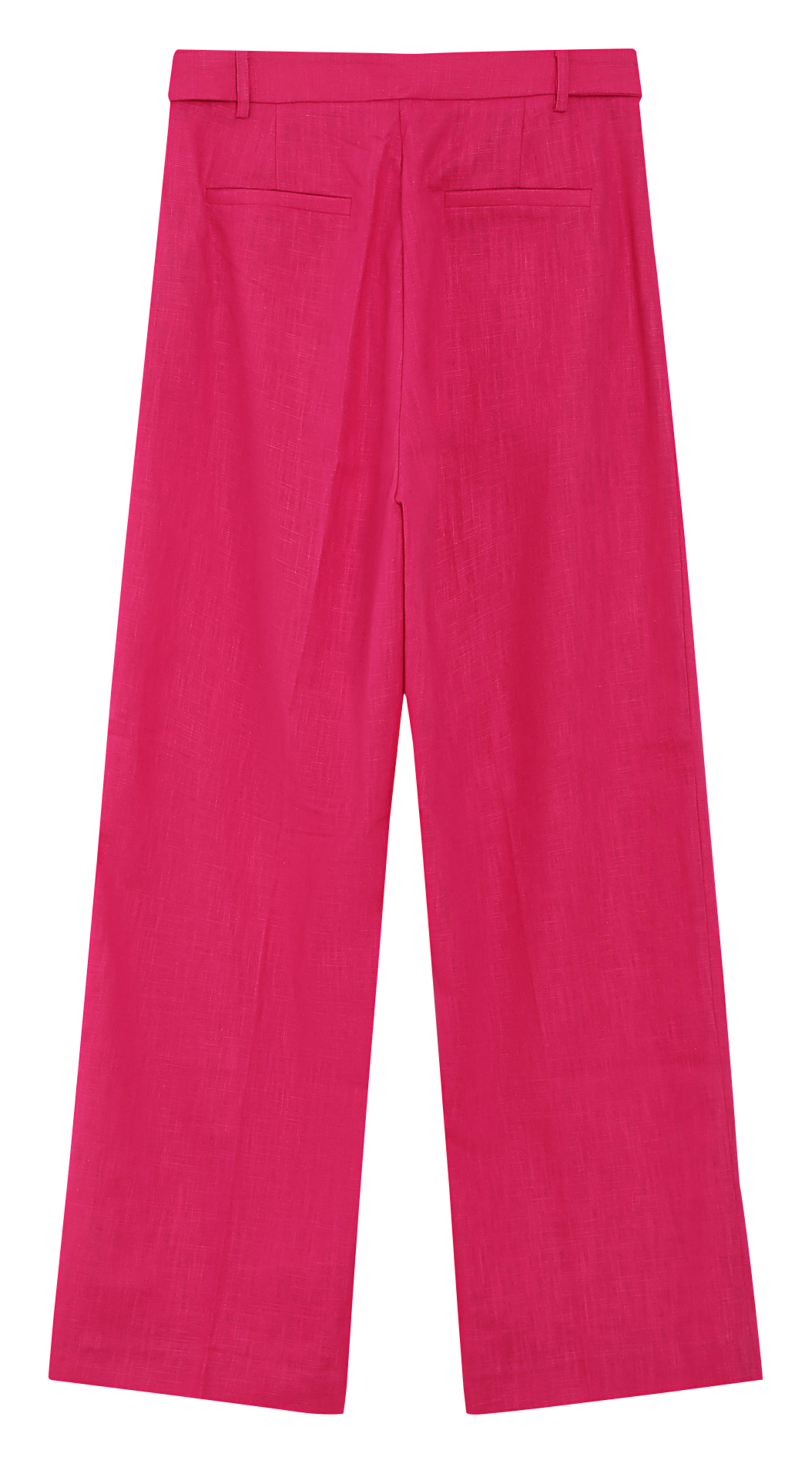 Trousers tailored in plain linen blend GRACE ET MILA Pink