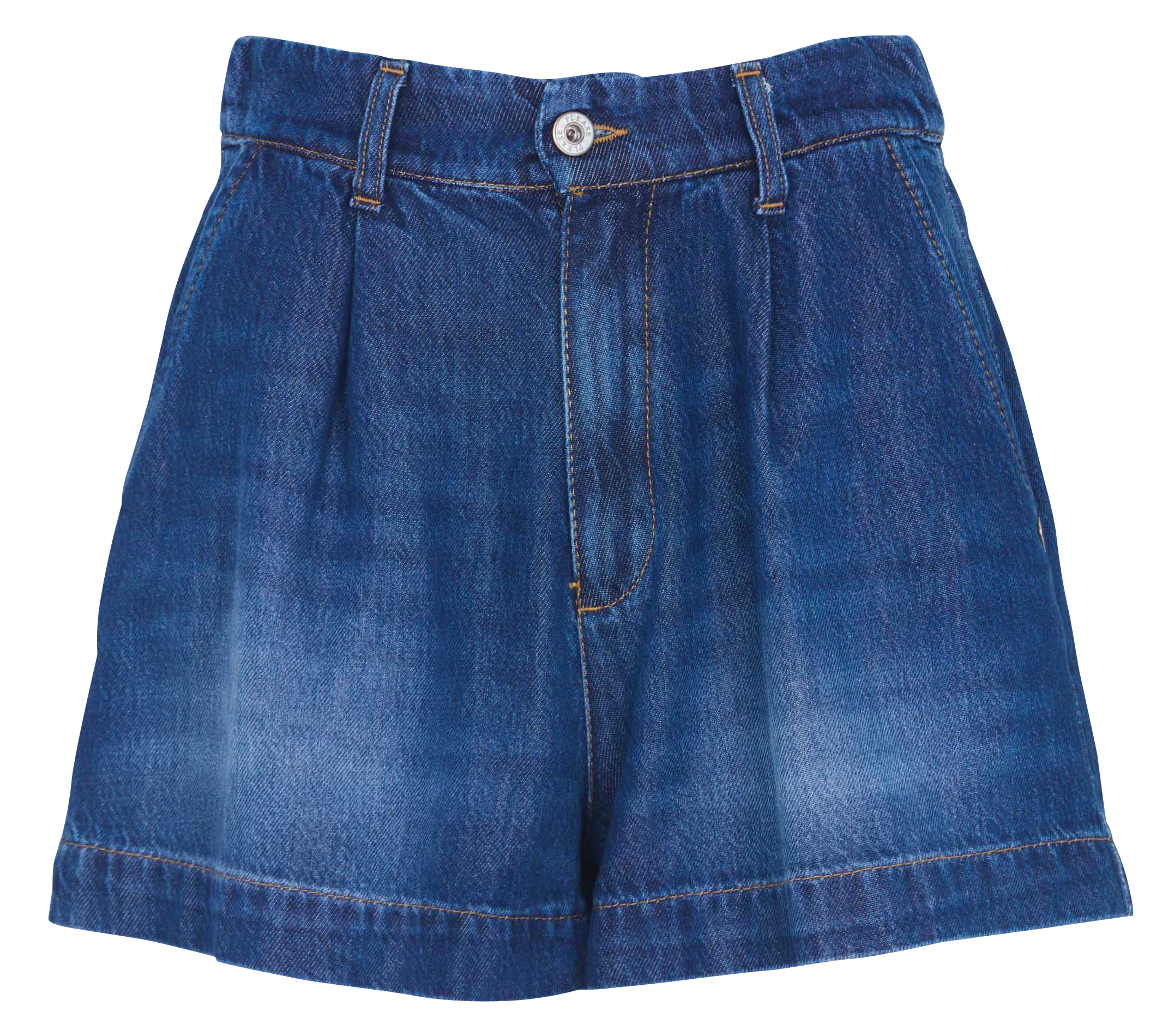 Short large en coton mélangé PLEASE Bleu