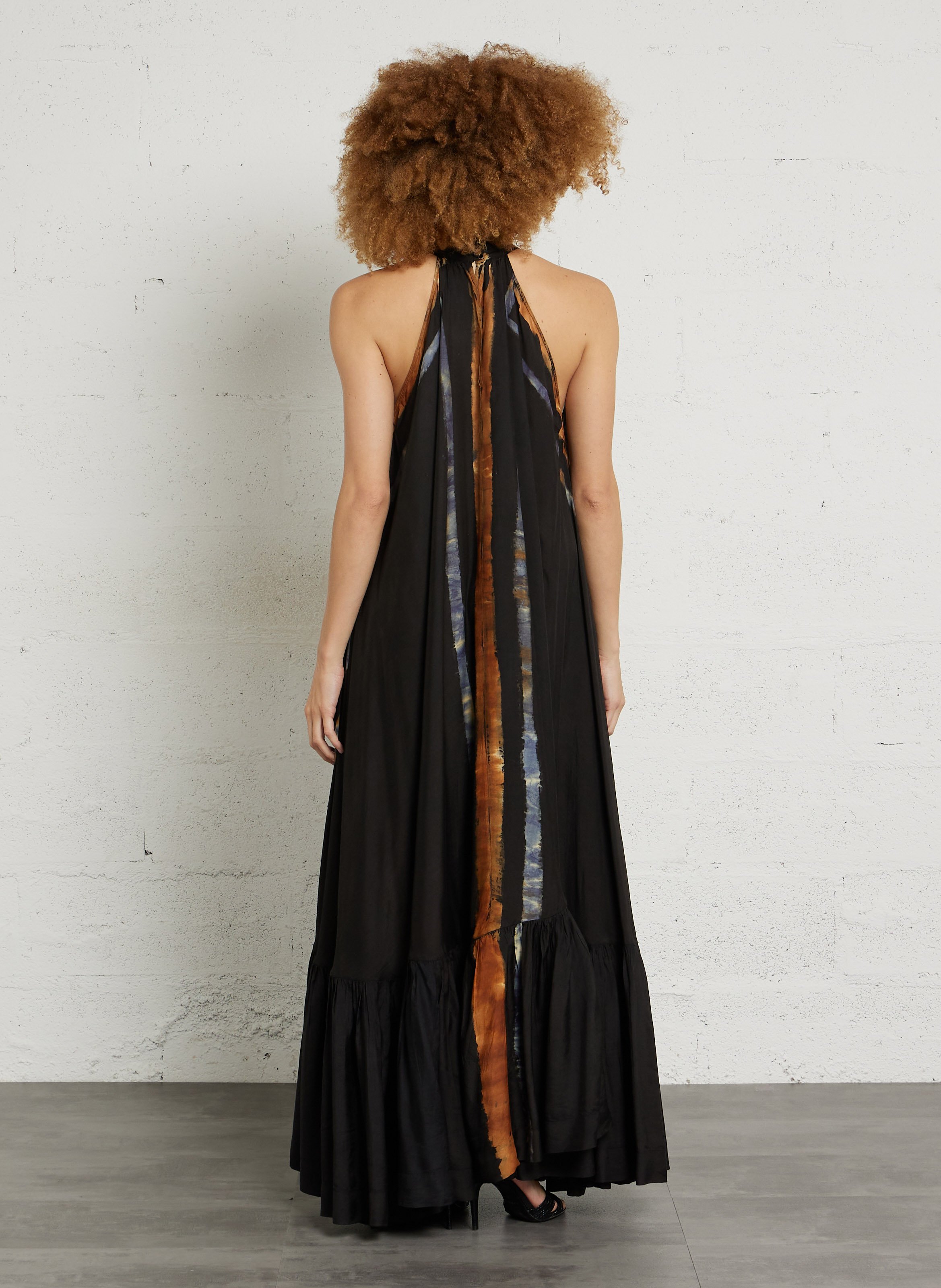 Lange, wijde jurk met print MES DEMOISELLES Veelkleurig