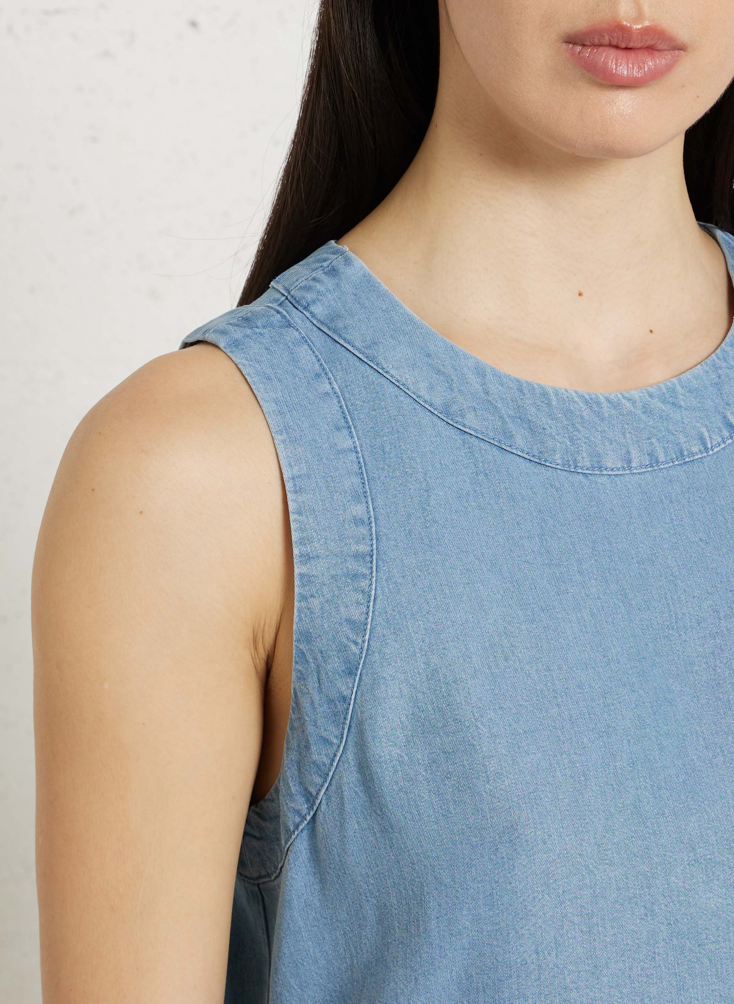 Weit geschnittenes Rundhals-Top LA PETITE ETOILE Stone-bleached Jeans