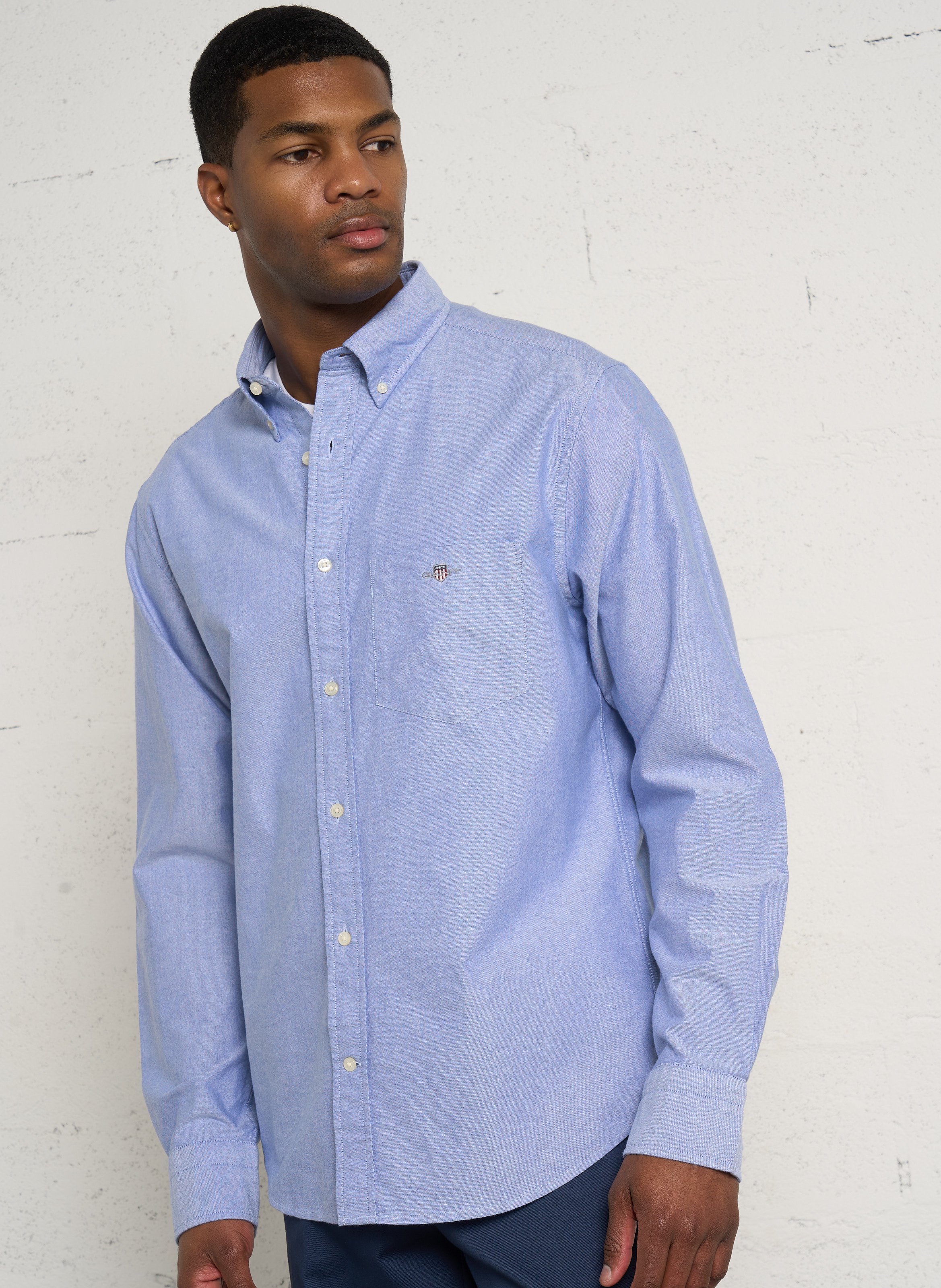 Chemise regular-fit col américain en coton GANT